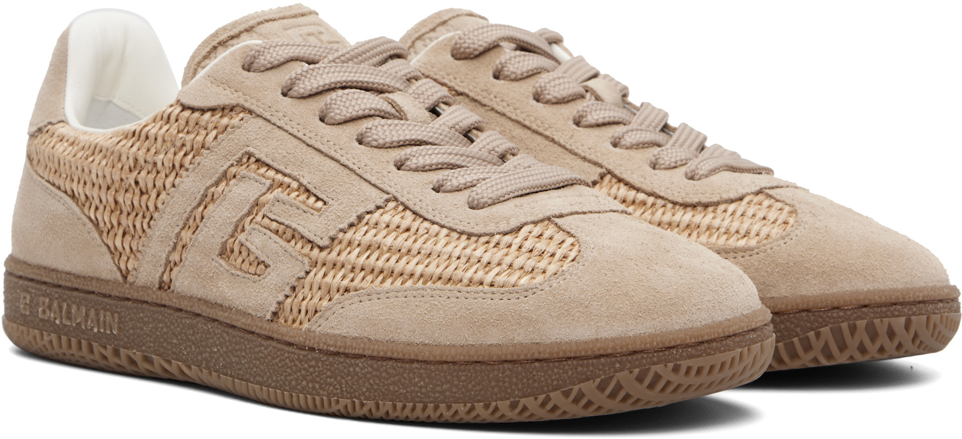 Balmain - Baskets Swan beiges