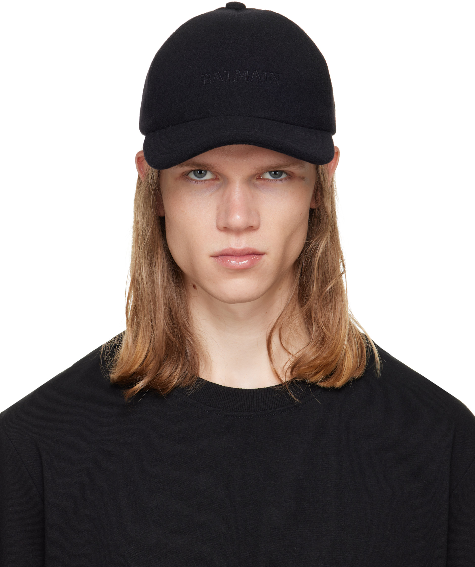 BALMAIN - Black Wool Cap