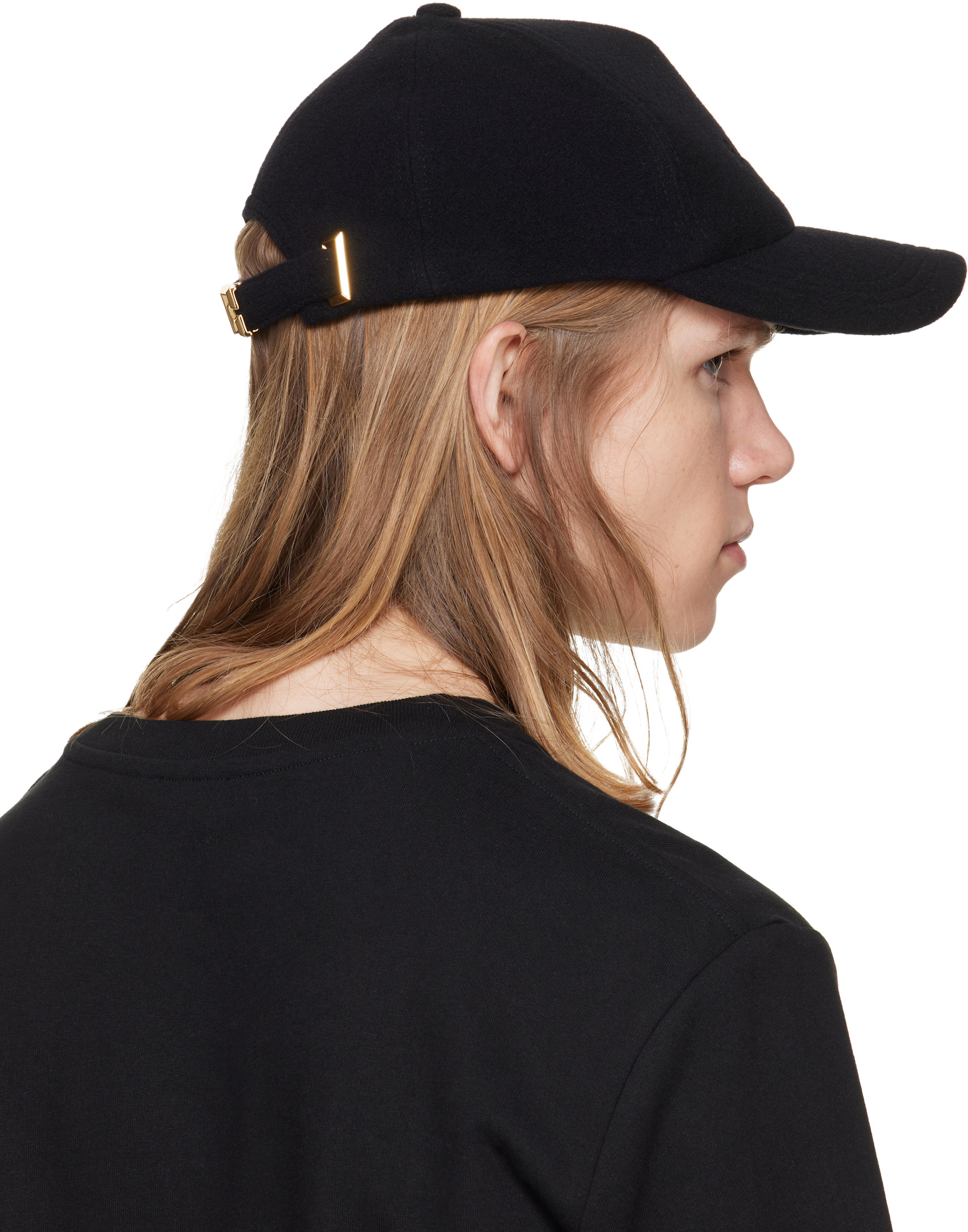 BALMAIN - Black Wool Cap