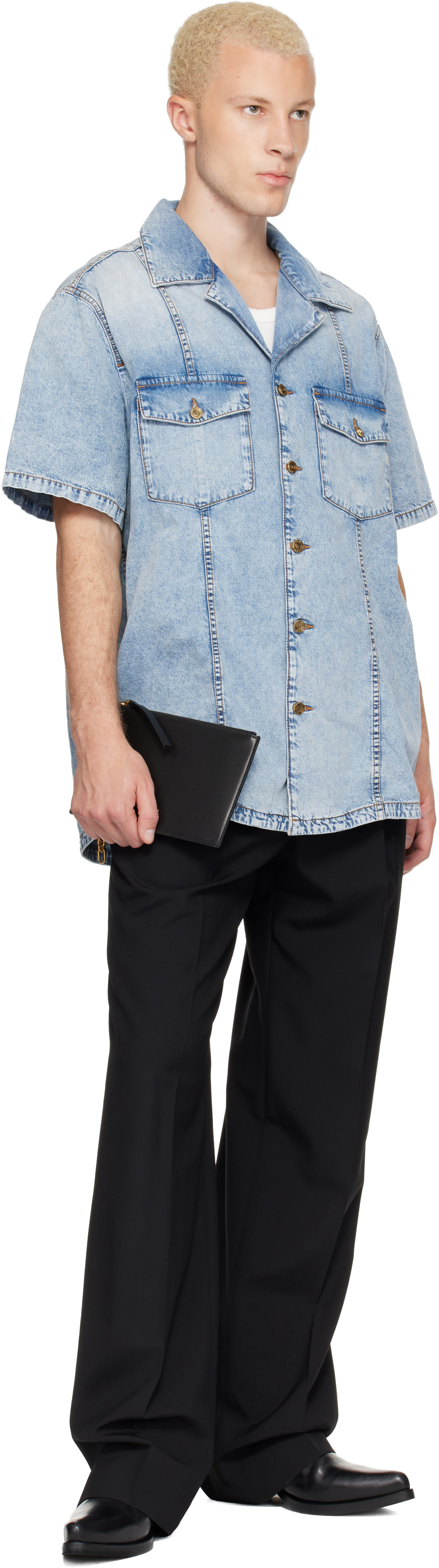 Balmain - Pochette Pulse noire à glissière