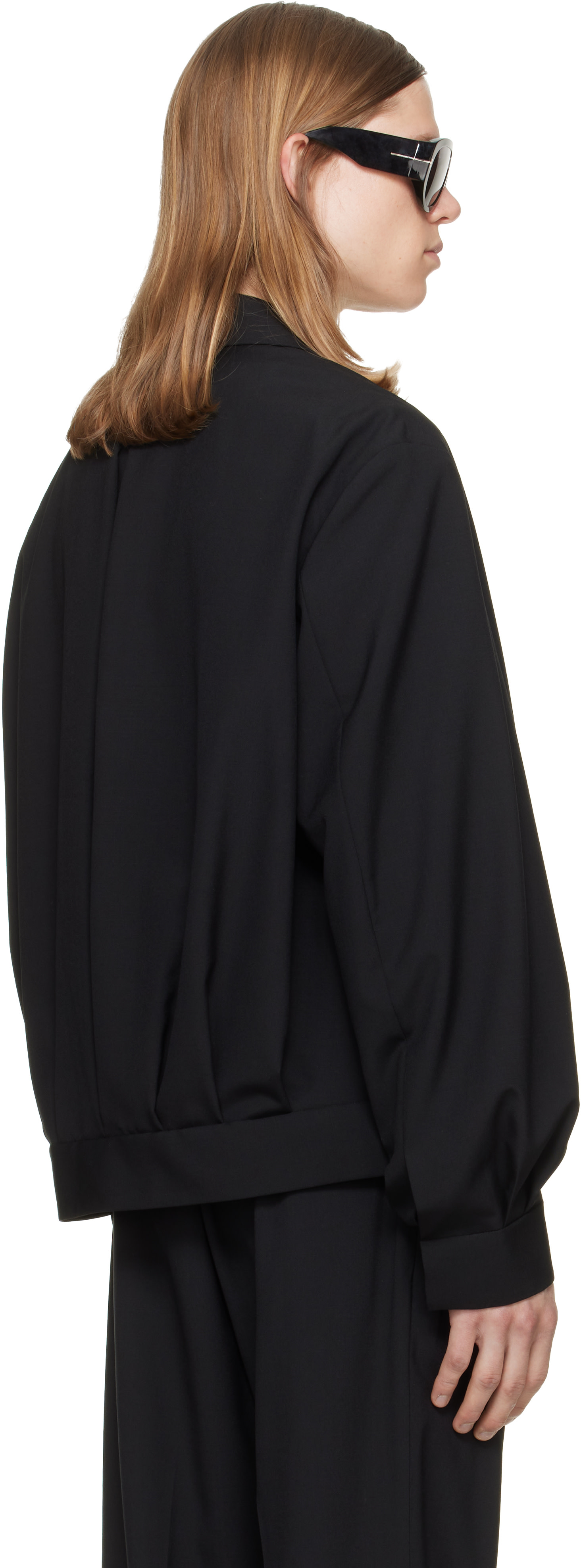 BALMAIN - Black Wool 2-Button Jacket