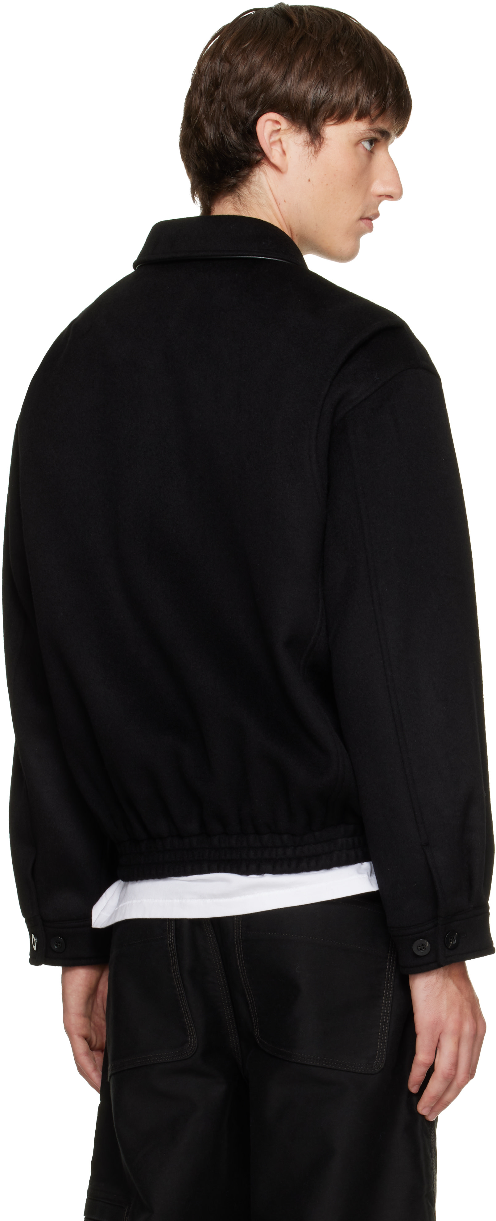 TONYWACK - Black Wool & Silk Blouson Jacket