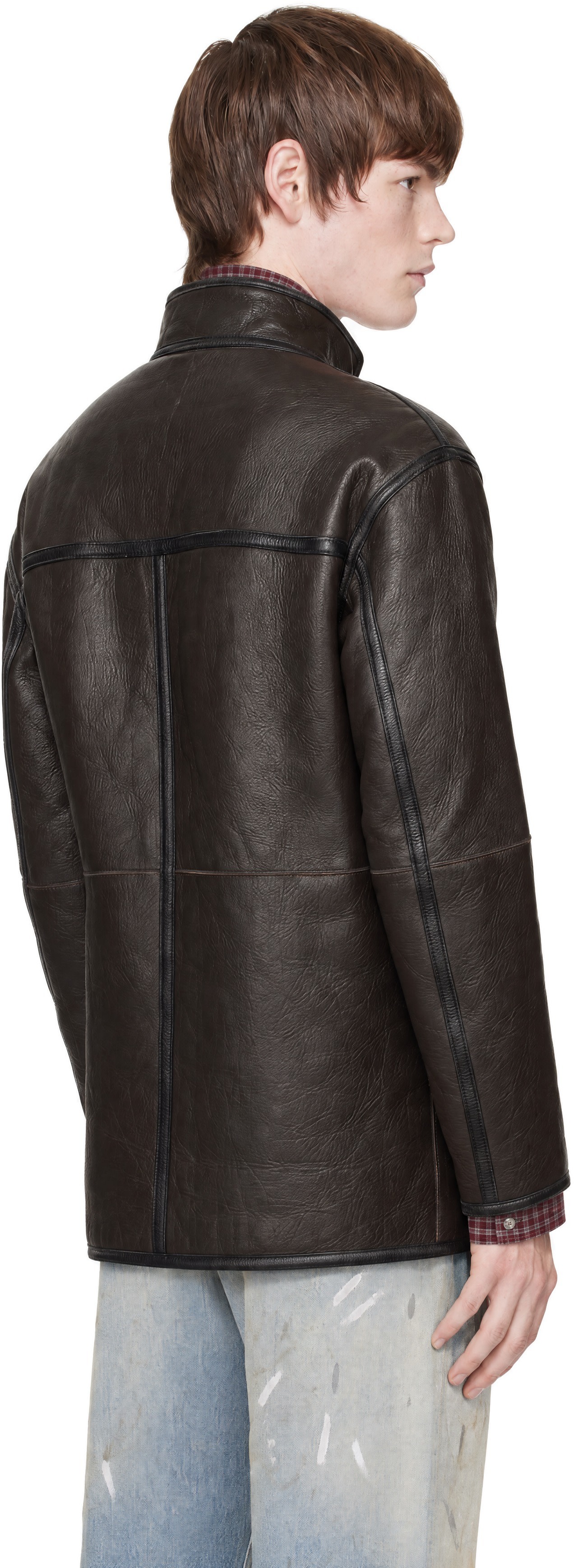 TONYWACK - Brown Lamb Shearling Leather Coat