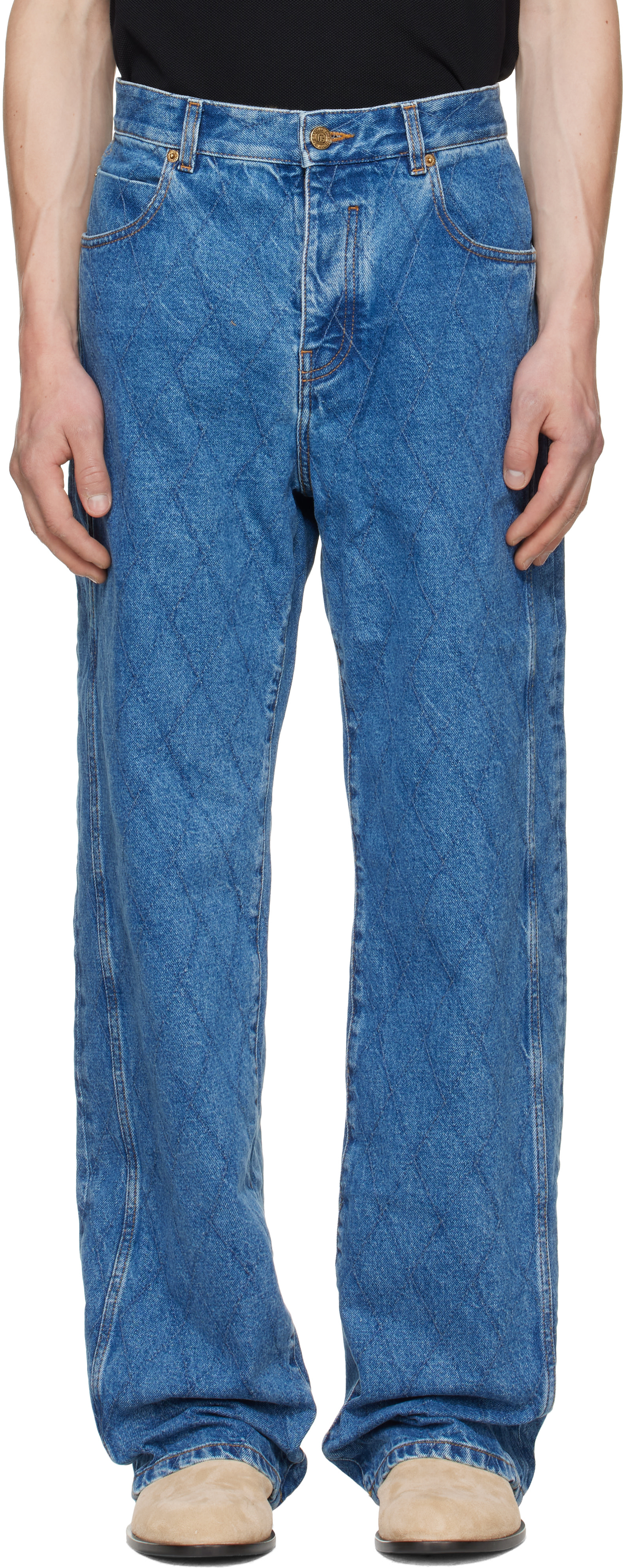 Balmain - Jean décontracté bleu en denim