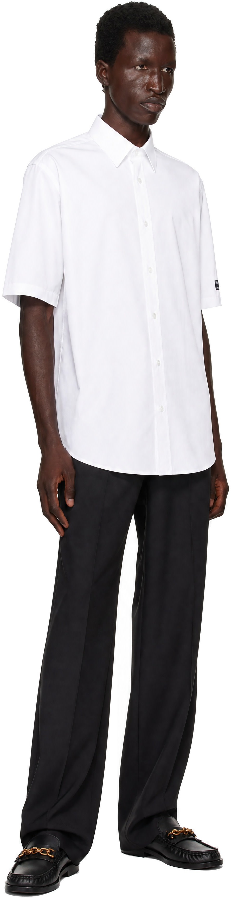 BALMAIN - White 'Balmain Paris' Cotton Poplin Shirt