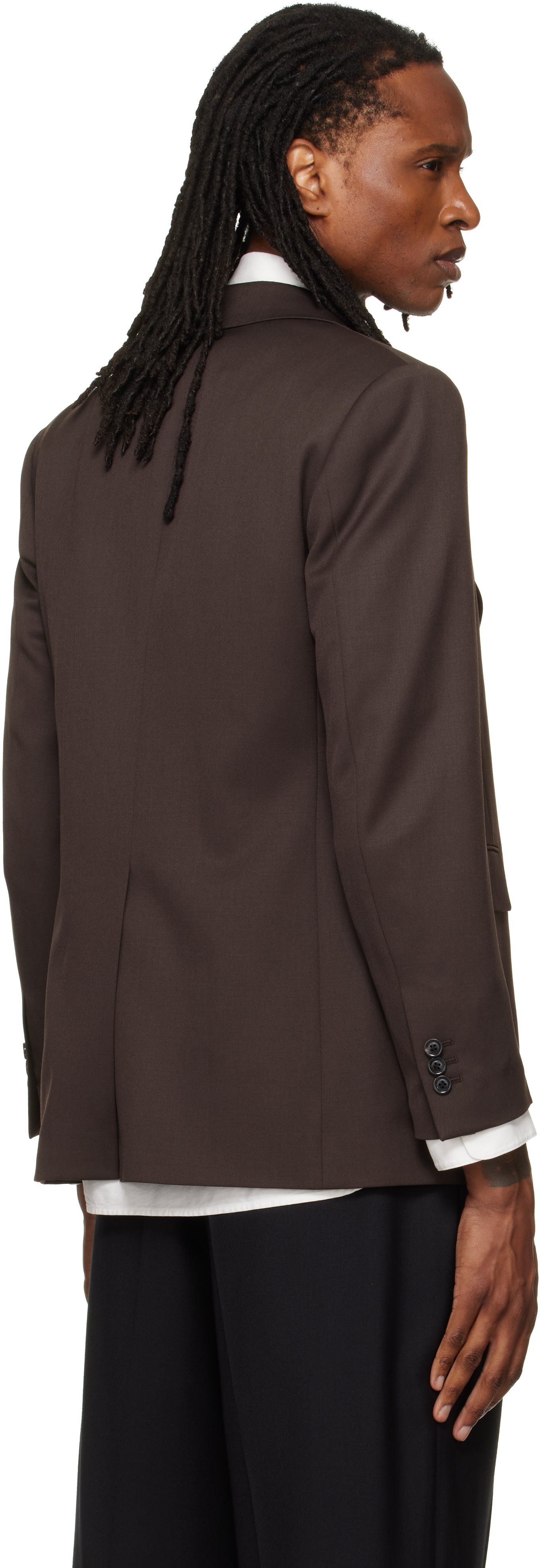TONYWACK - Brown Wool-Blend Tailored Blazer
