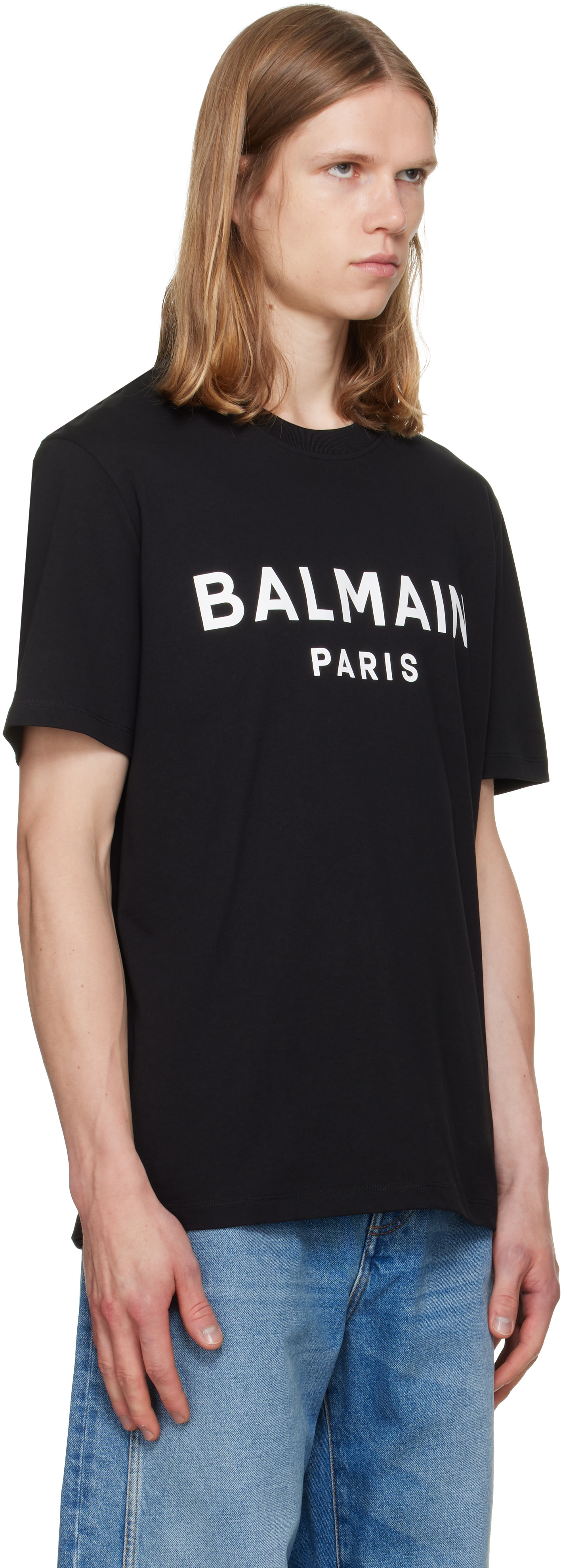 Balmain - ブラック 'Balmain Paris' プリントTシャツ