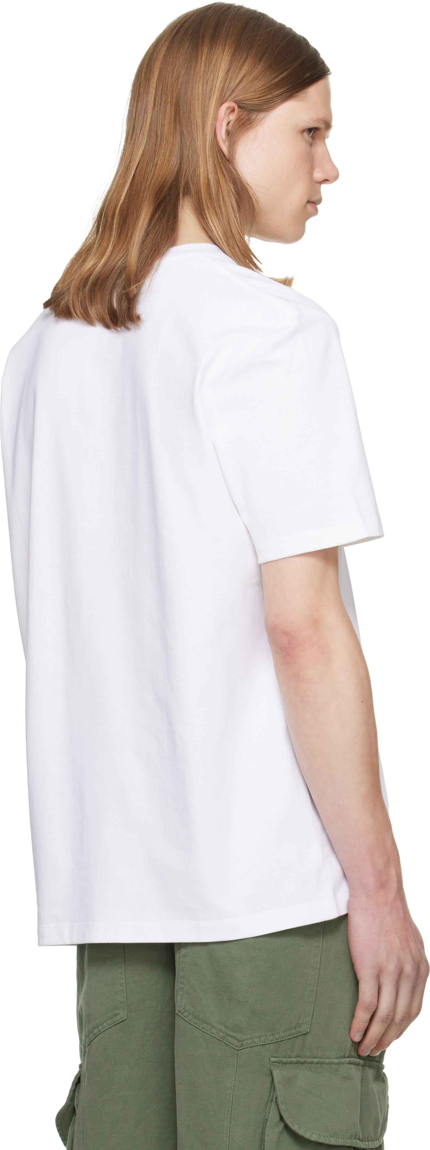 Balmain - T-shirt blanc à logo brodé