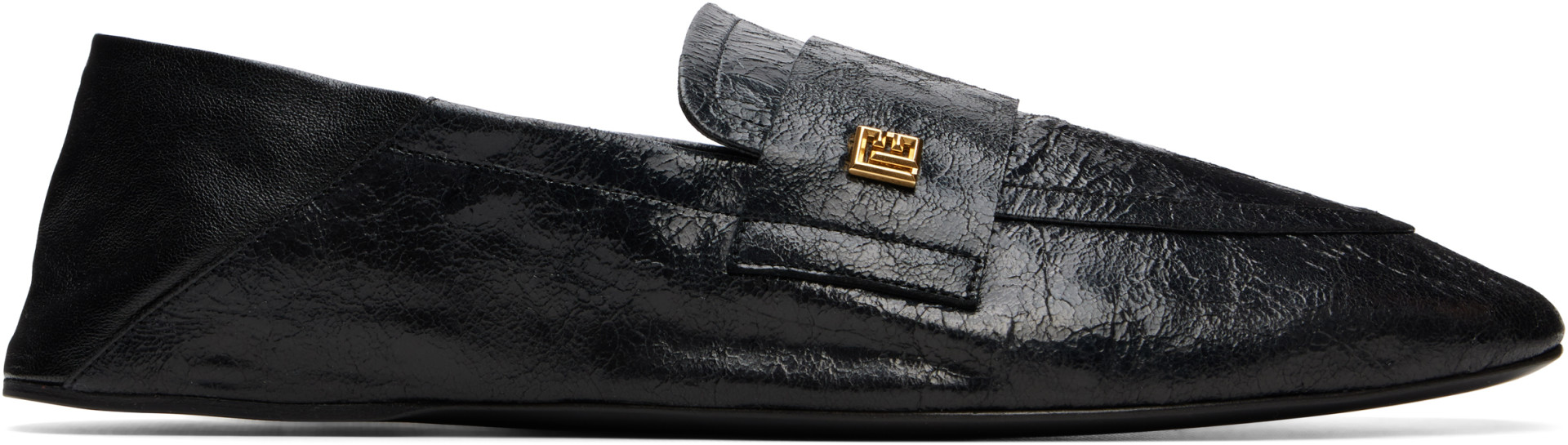 BALMAIN - Black Flat Loafers