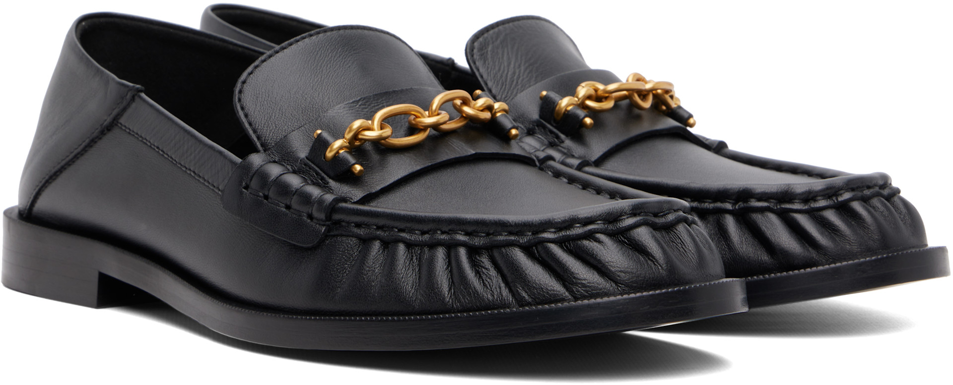 Balmain - ブラック Sync Smooth Leather ローファー