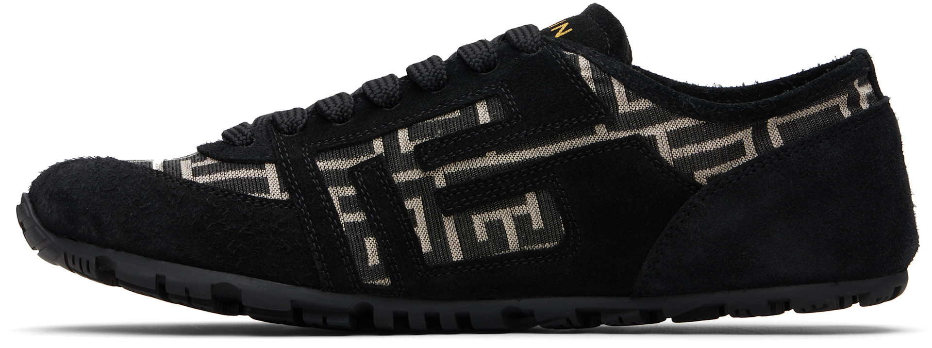 BALMAIN - Black Racer 45 Monogram Jacquard Sneakers