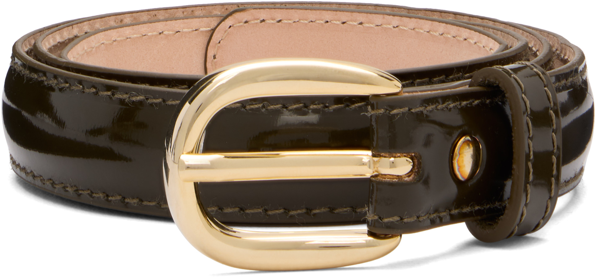 A.P.C. - Khaki Rosette Leather Belt