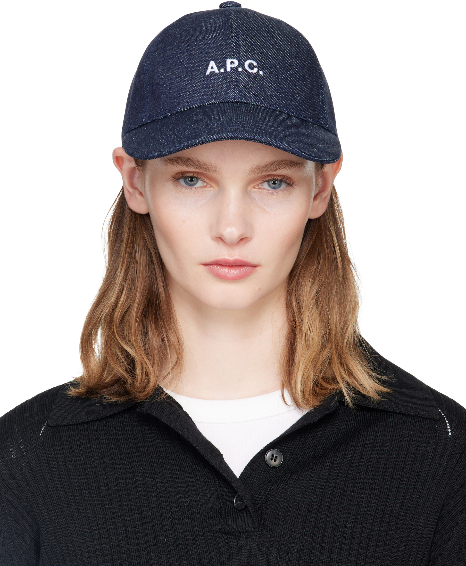 A.P.C.: ネイビー Charlie ベースボールキャップ | SSENSE 日本