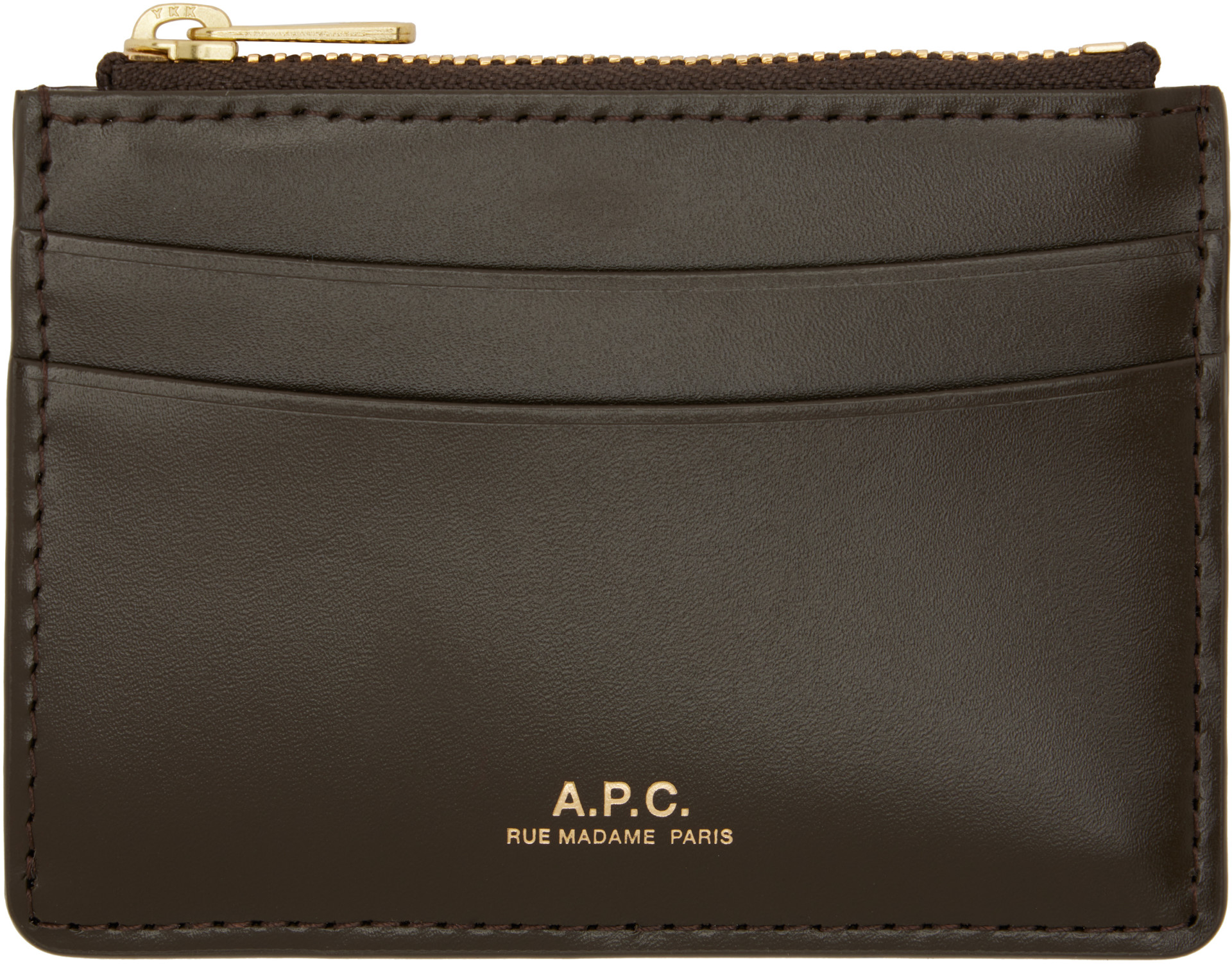 A.P.C.: Khaki Paris Card Holder | SSENSE