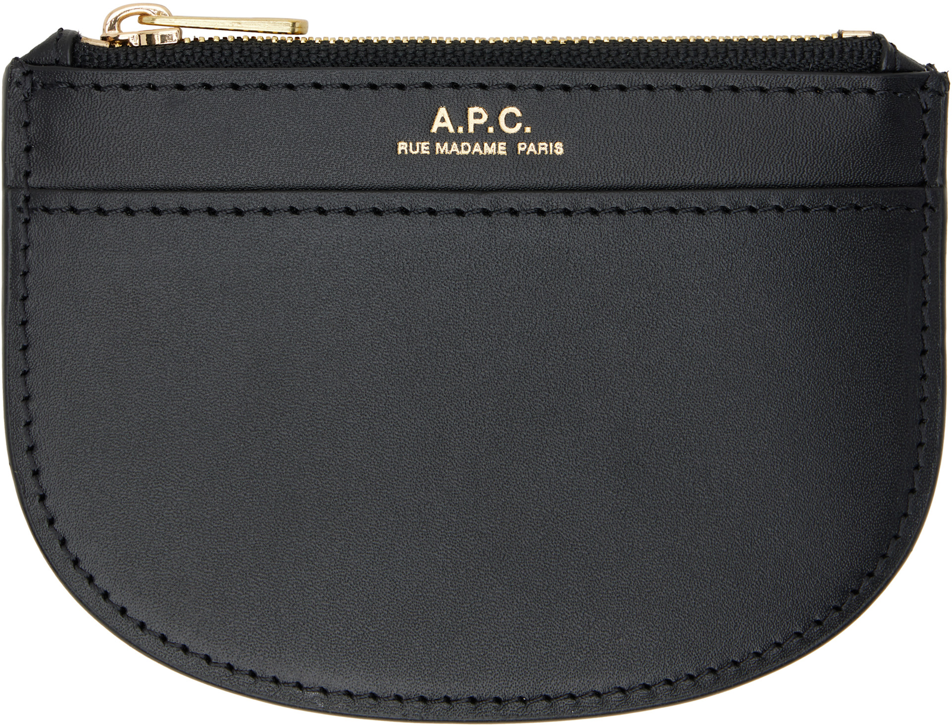 A.P.C.: ブラック Demi-Lune New コイン カードケース | SSENSE 日本
