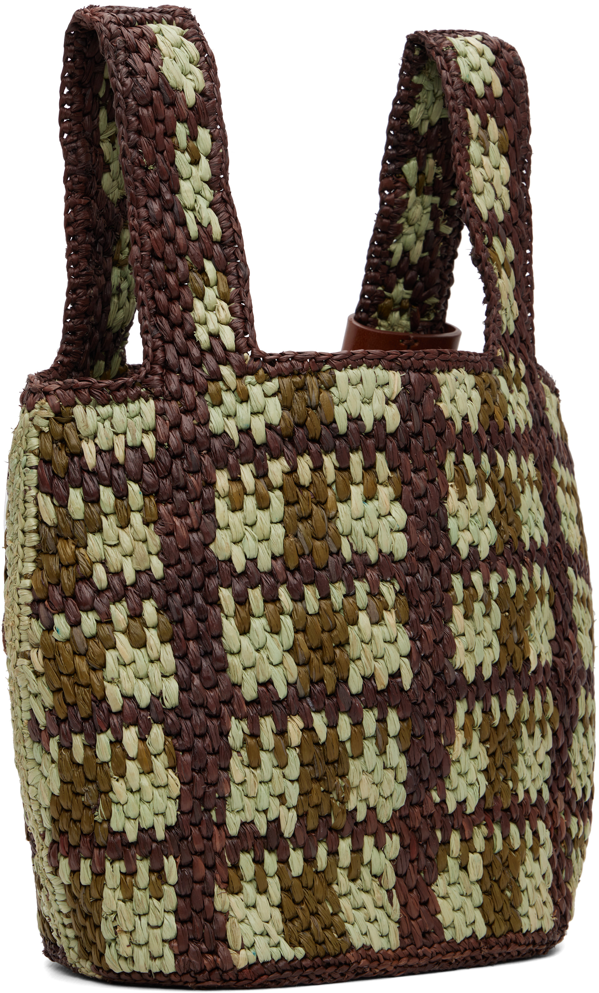A.P.C. - Sac graphique brun et vert