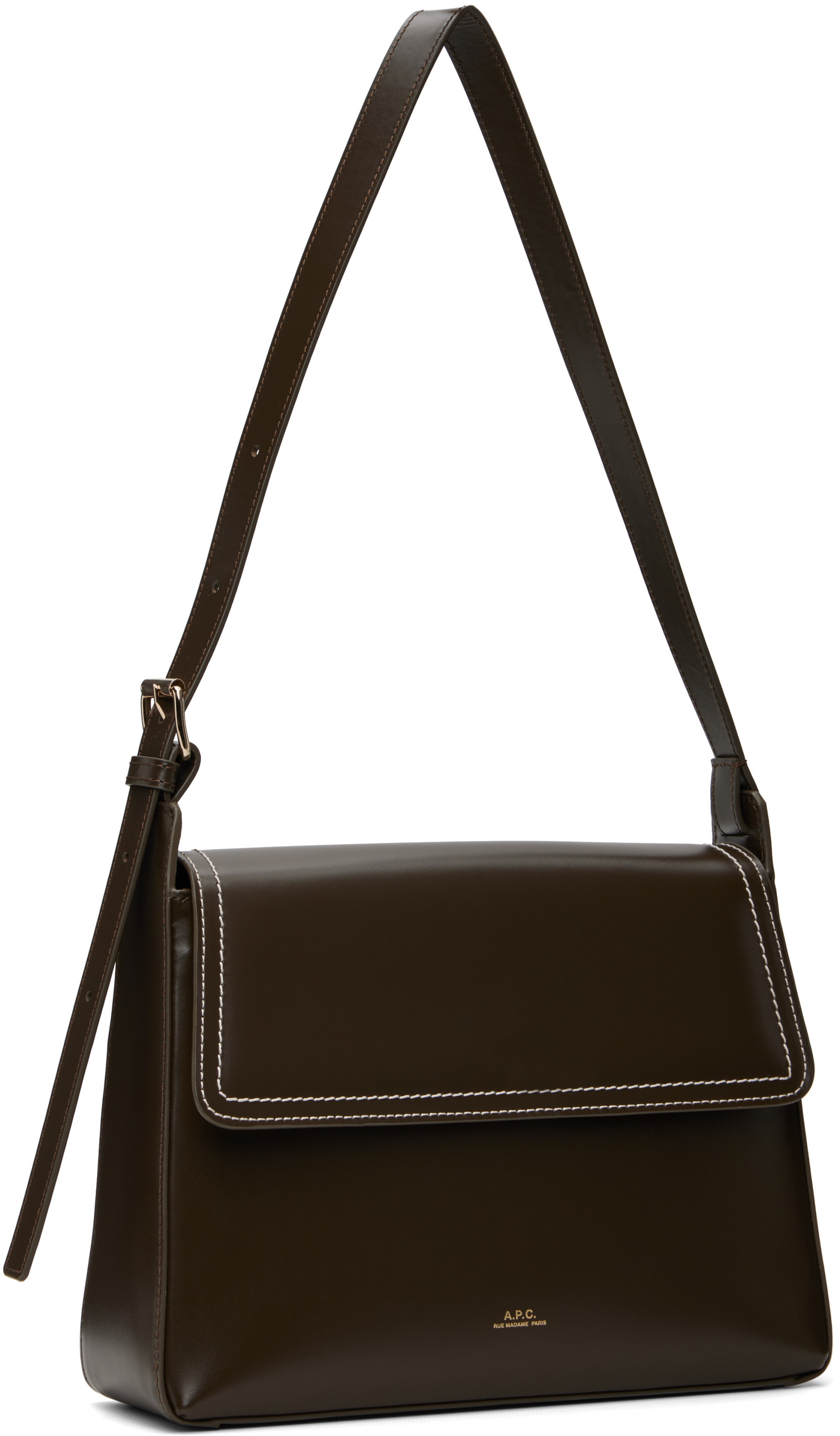 A.P.C. - Sac Virginie kaki à rabat