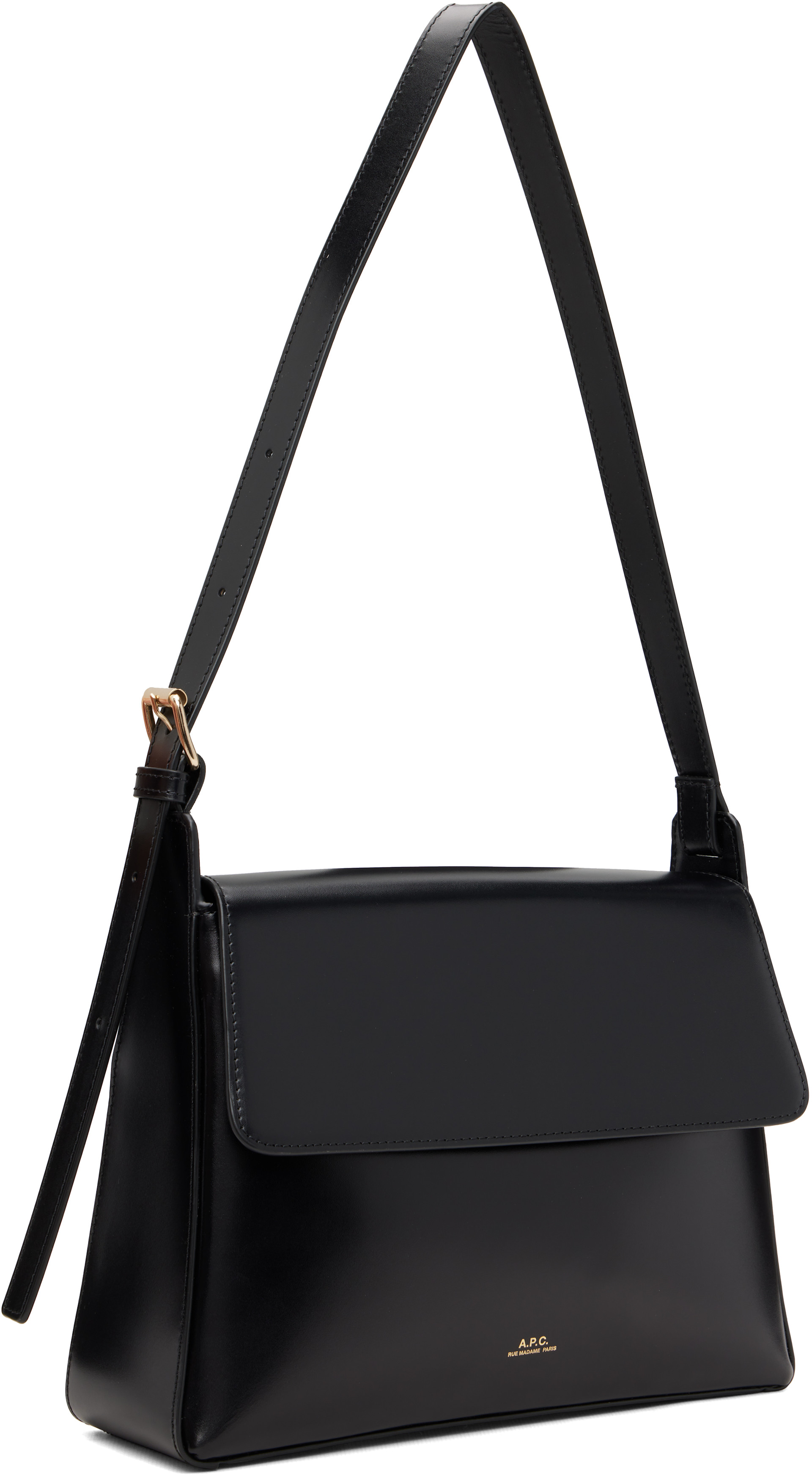 A.P.C. - Sac Virginie noir à rabat