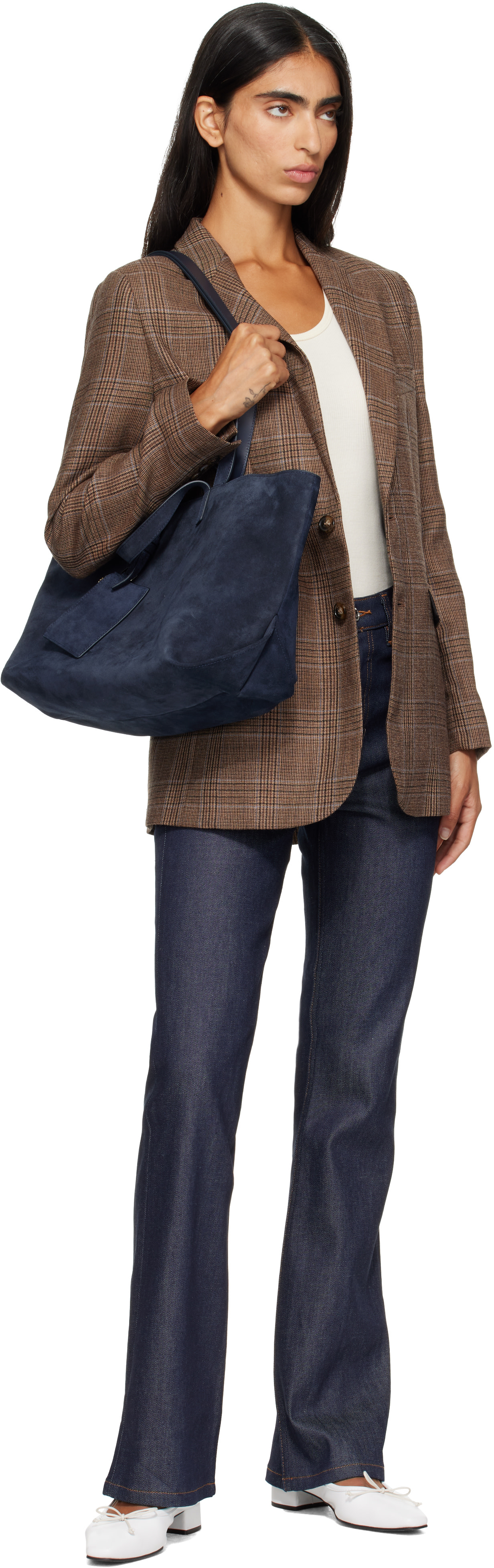 A.P.C. - Cabas 'Le drummer' bleu marine