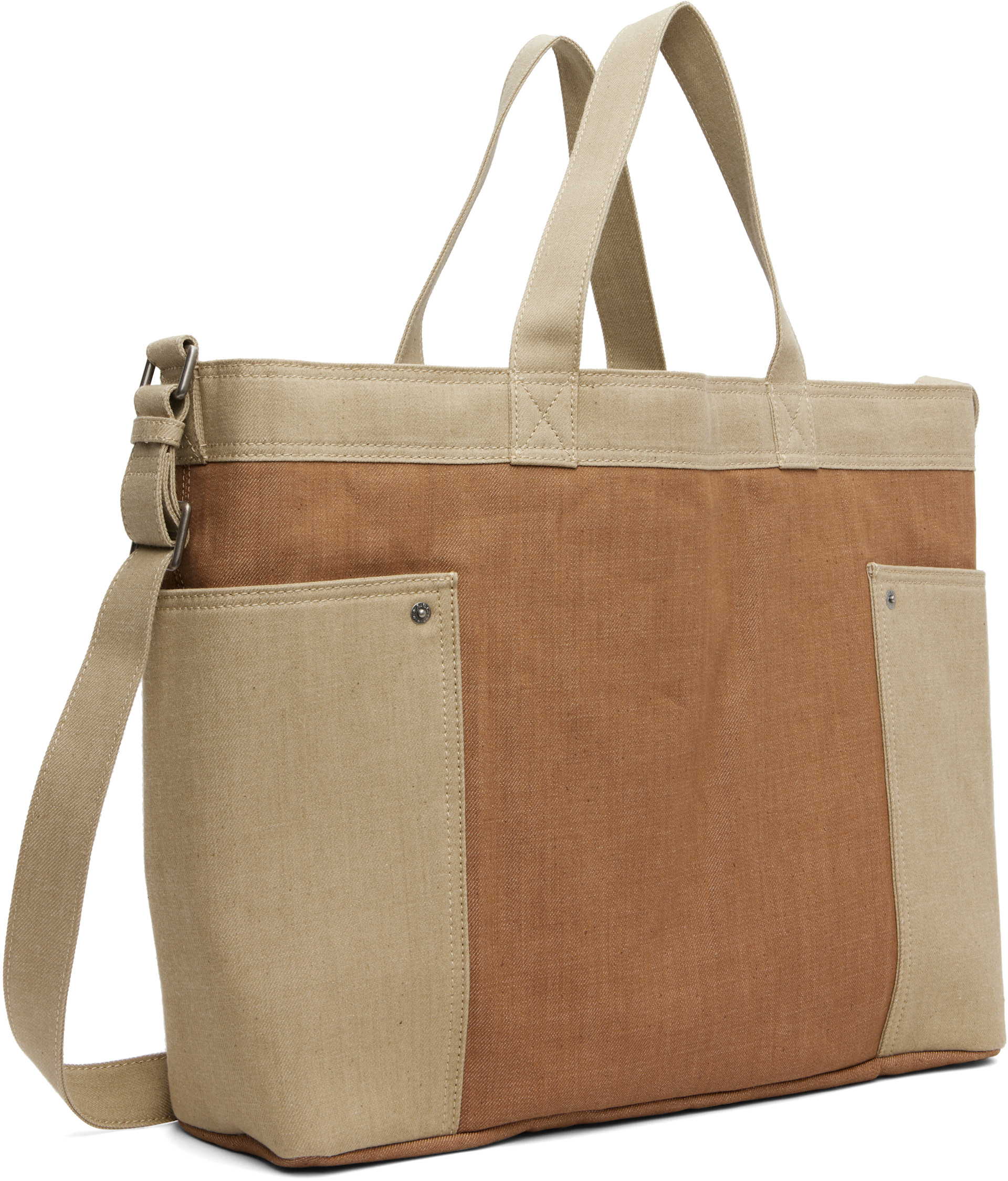A.P.C. - Cabas Jardin brun clair et beige