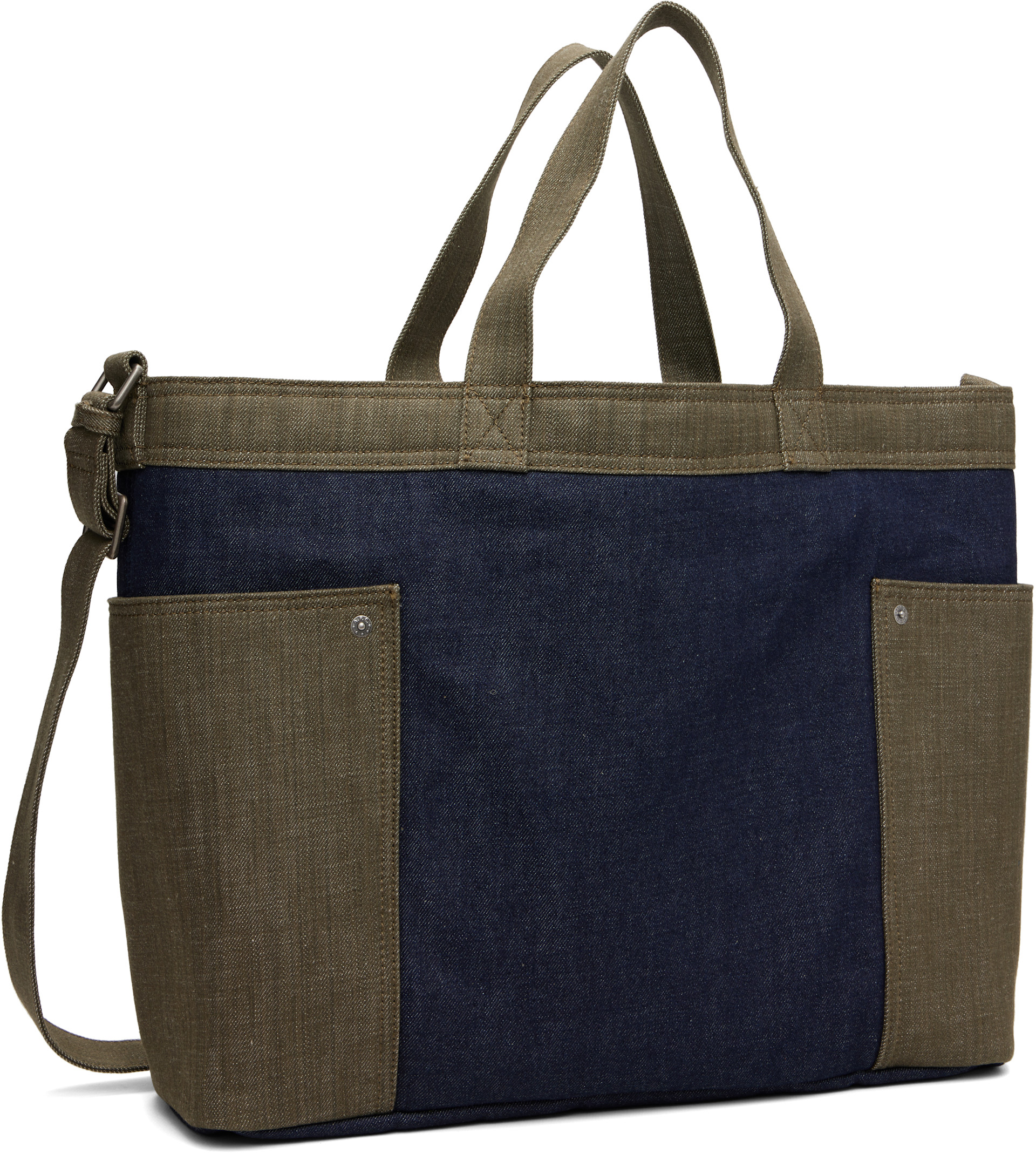 A.P.C. - Cabas Jardin bleu et kaki