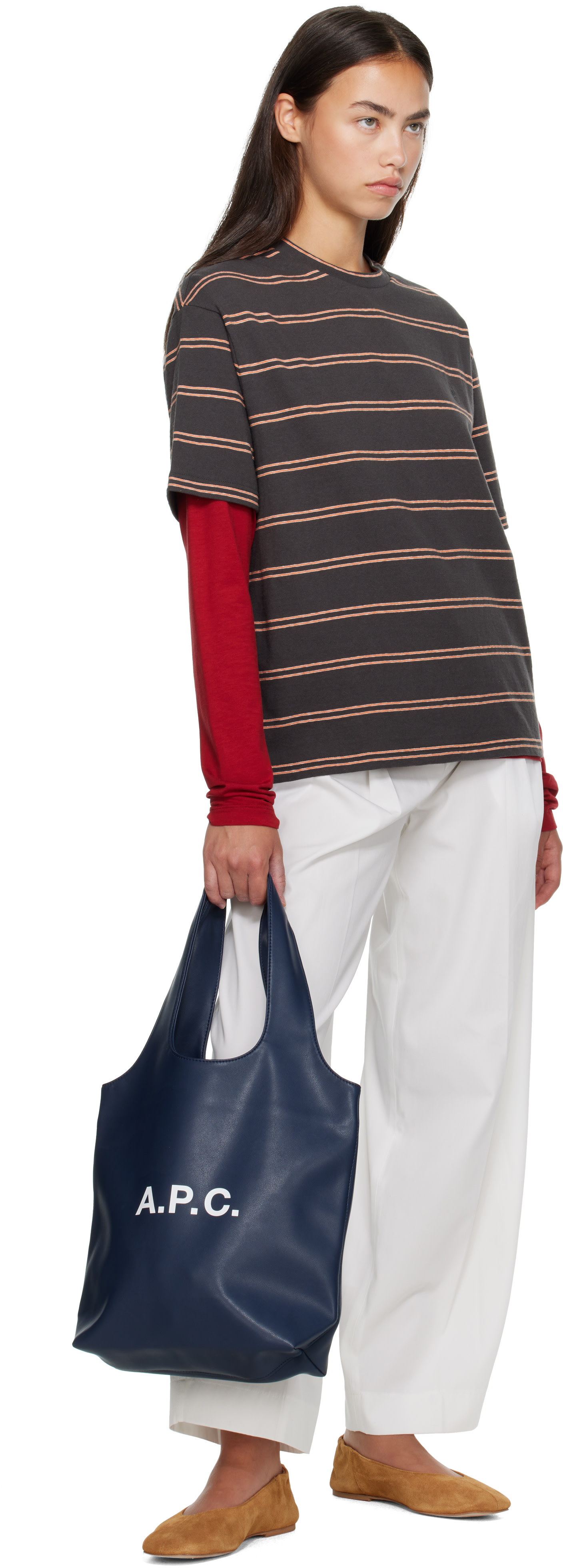 A.P.C. - Petit cabas bleu marine - Ninon