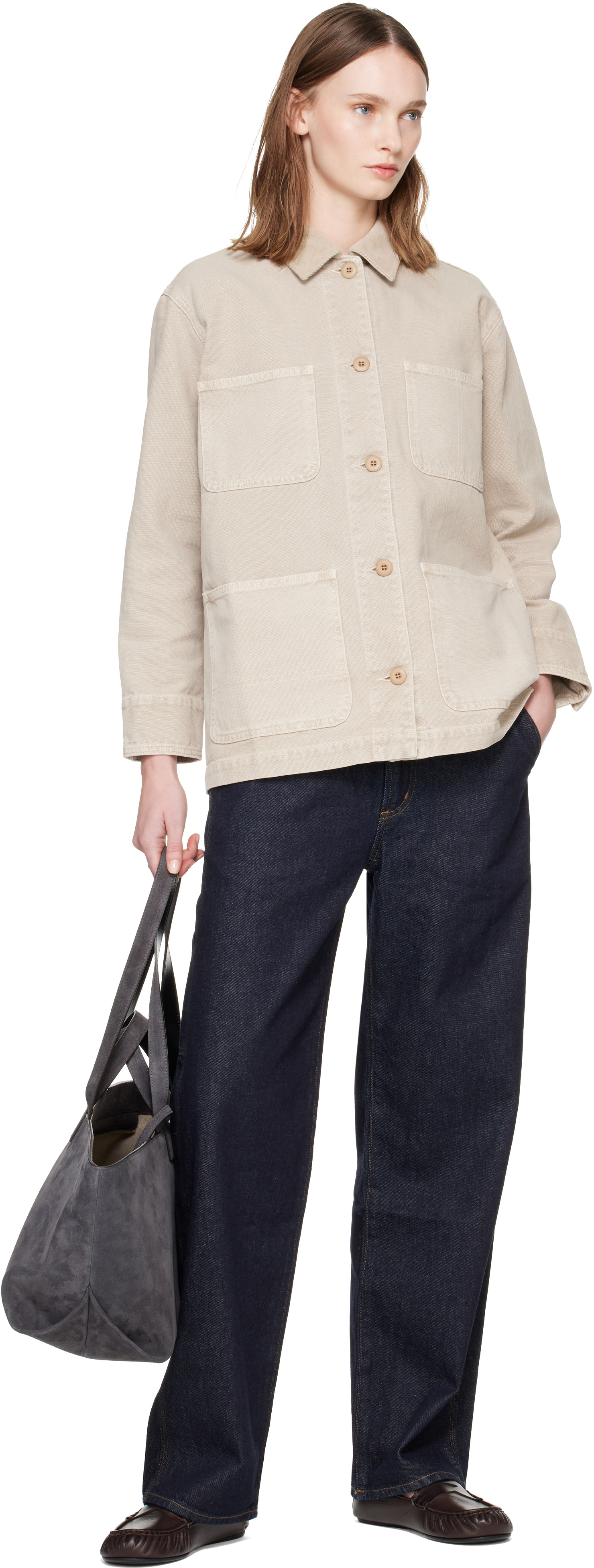 A.P.C. - Gray Drummer Tote