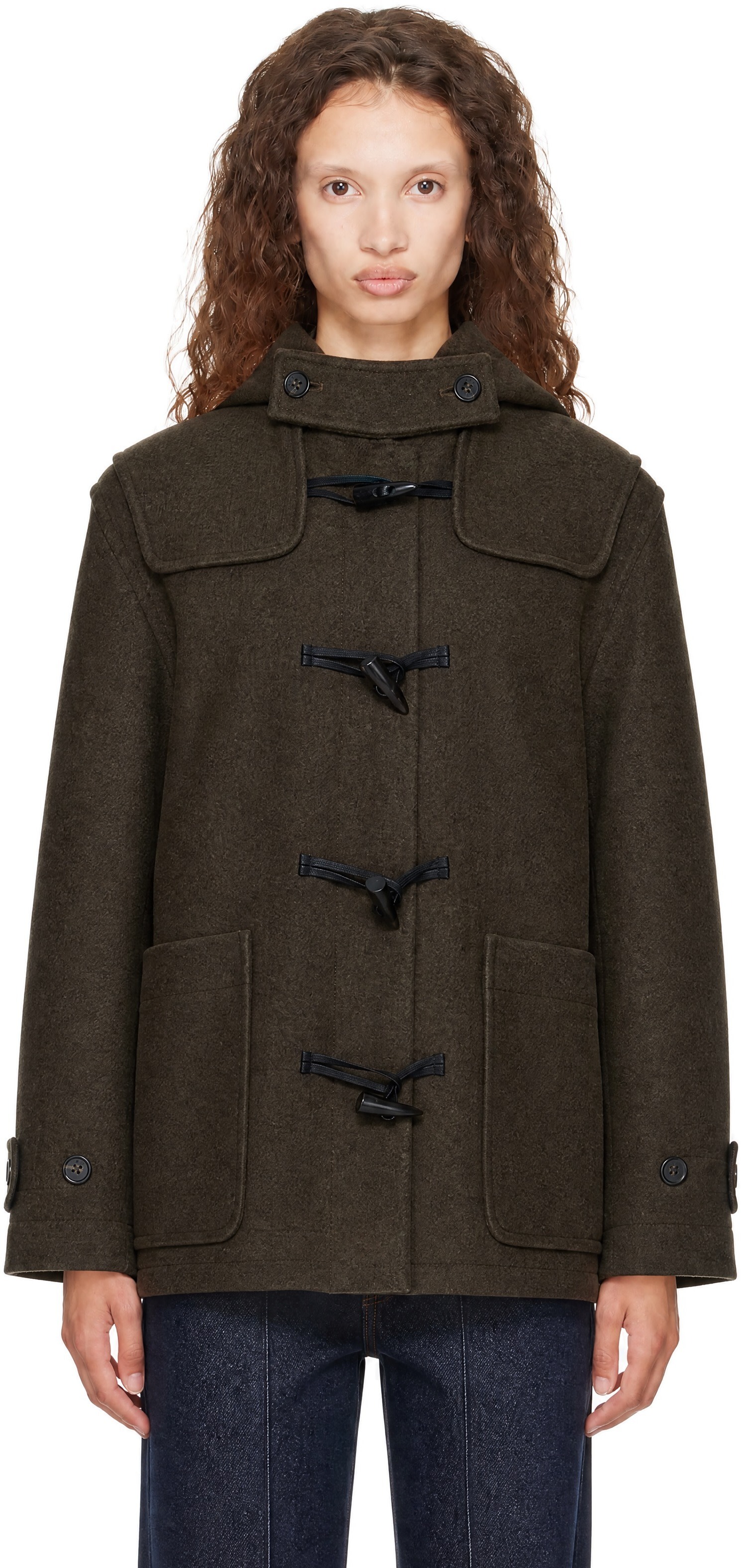 A.P.C. - Khaki Lisa Duffle Coat