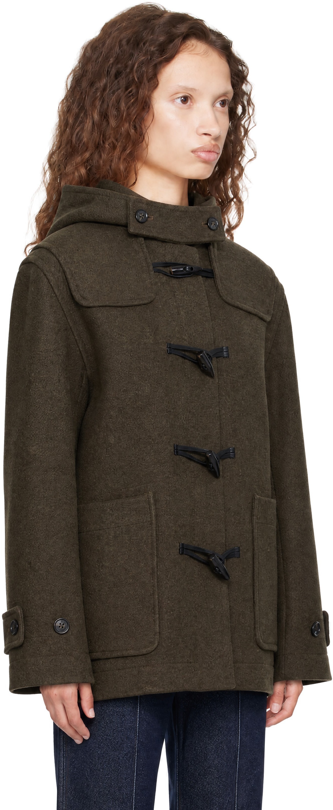 A.P.C. - Khaki Lisa Duffle Coat