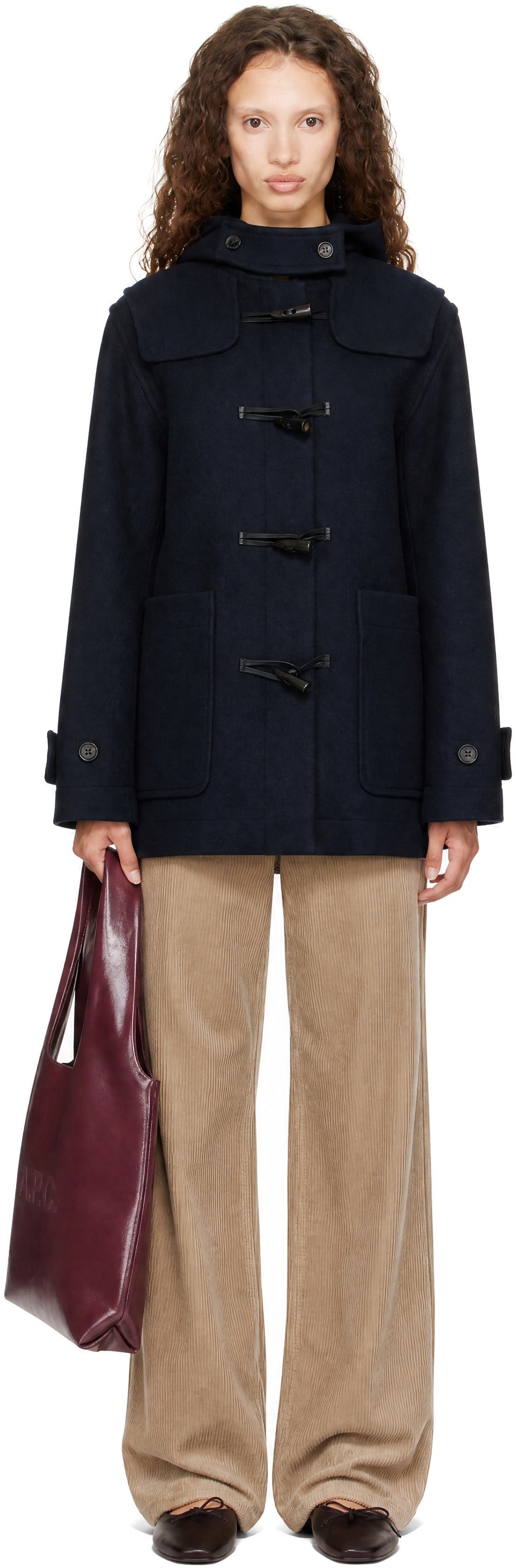 A.P.C. - Navy Lisa Duffle Coat