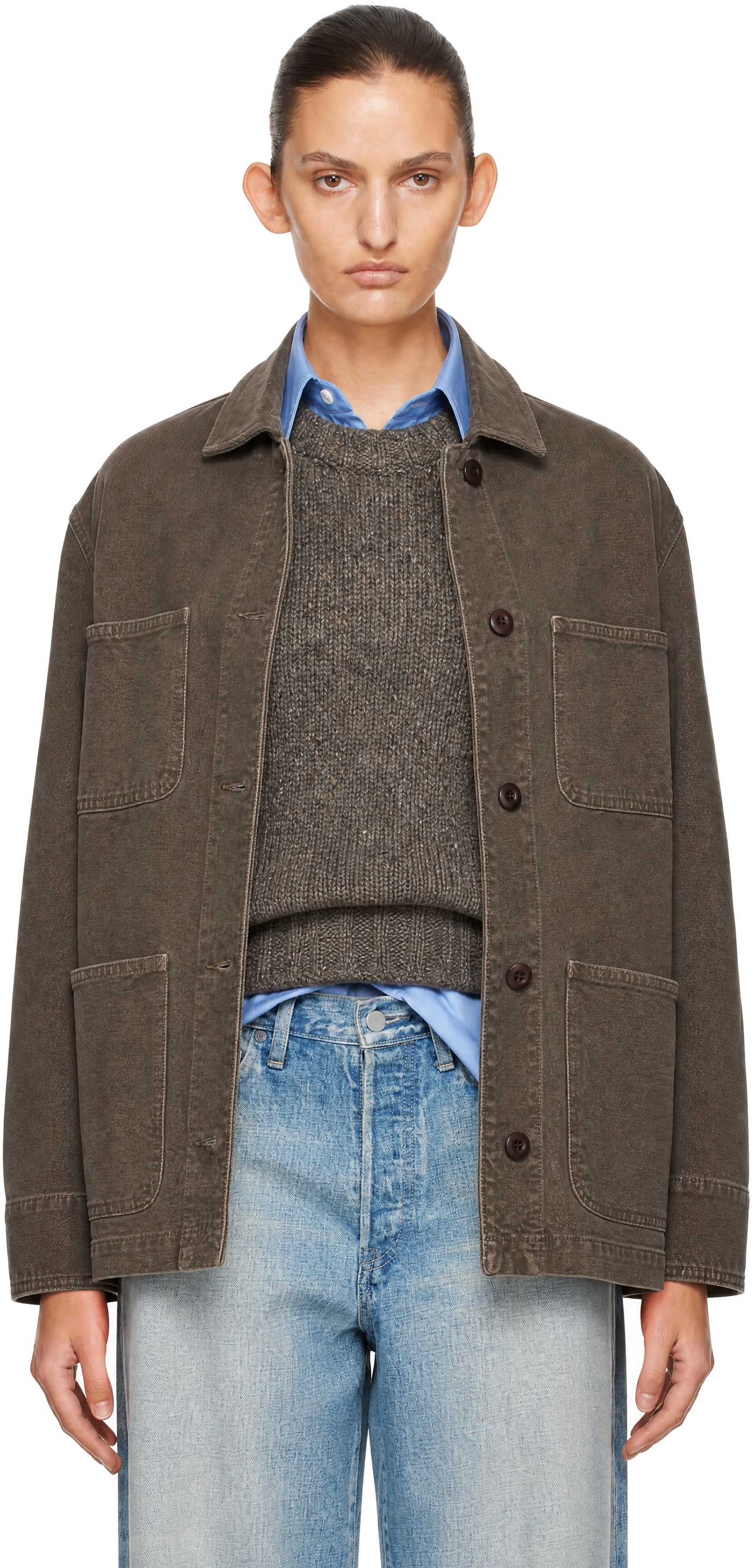 A.P.C. - Blouson Mina brun à logo