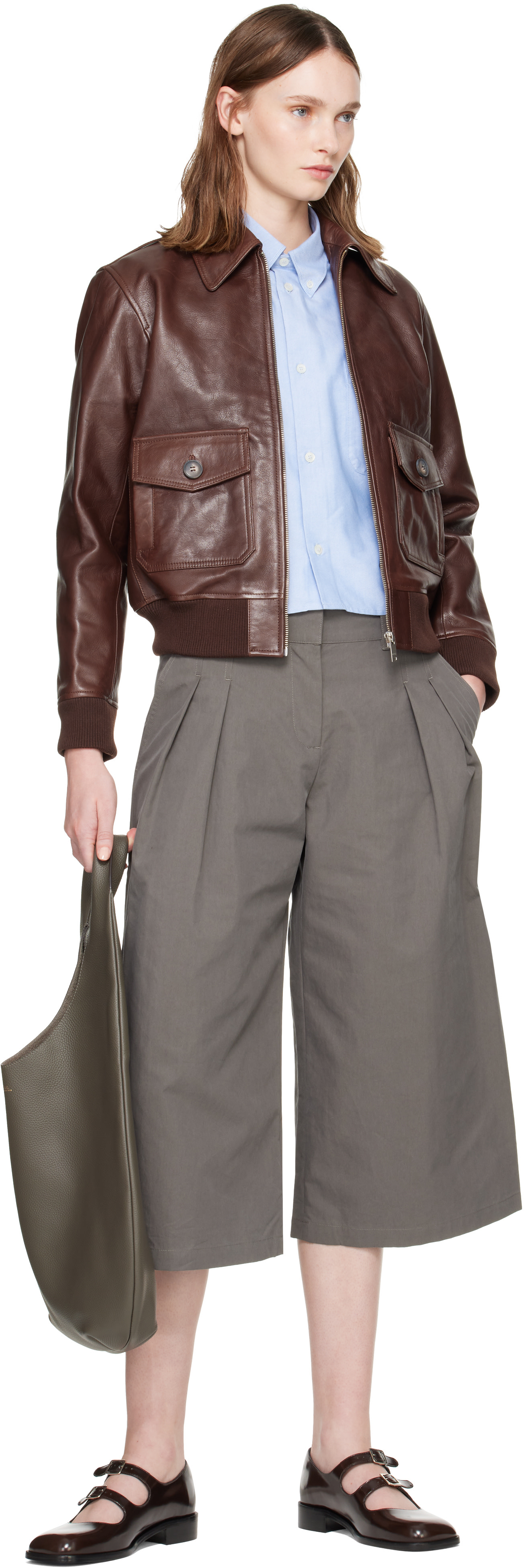 A.P.C. - Brown Gael Leather Jacket