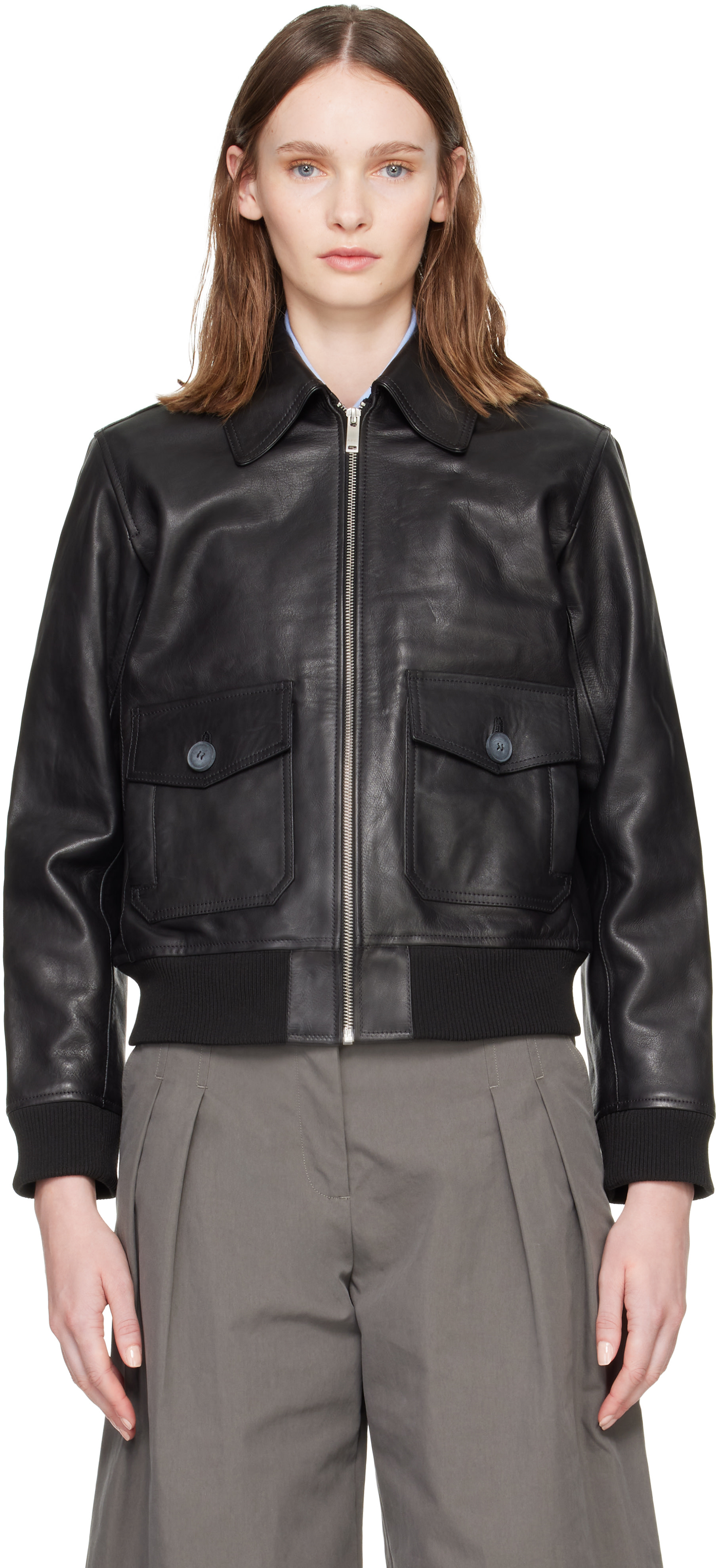 A.P.C. - Black Gael Leather Jacket