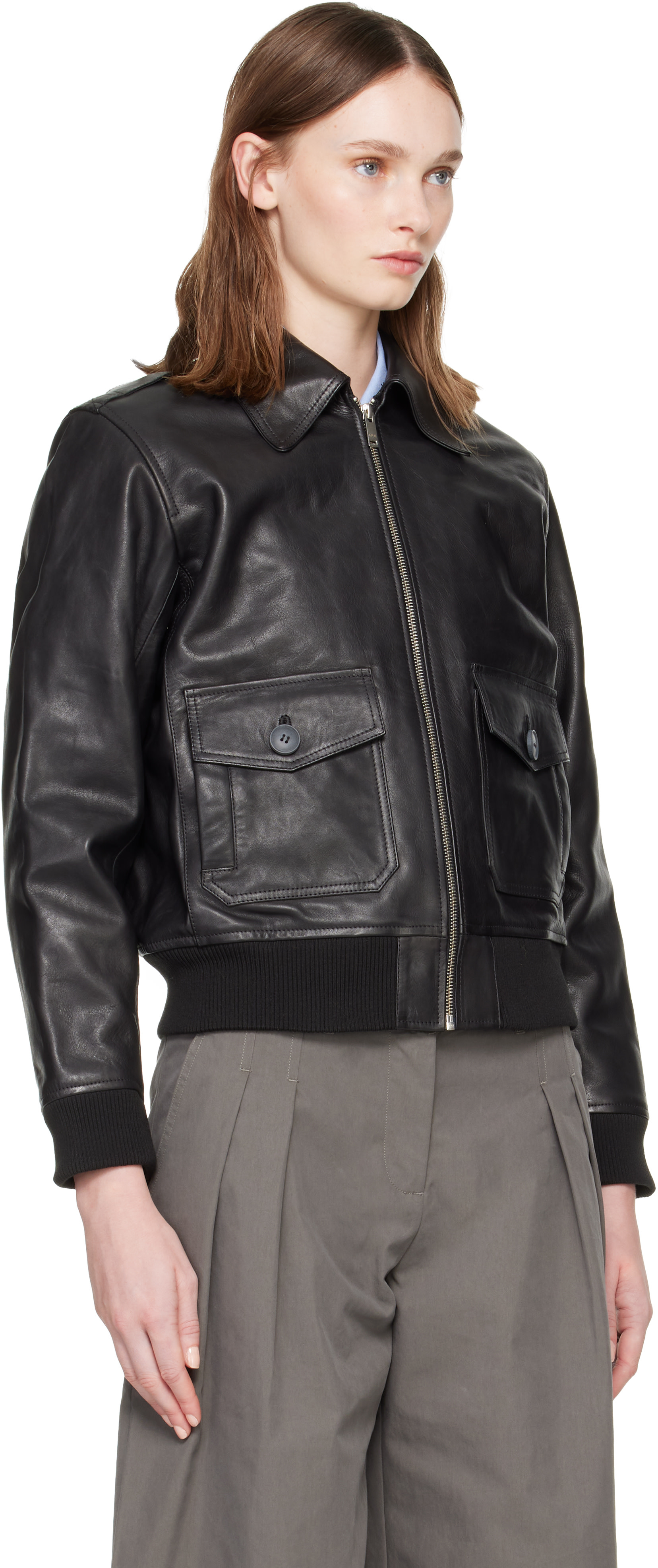A.P.C. - Black Gael Leather Jacket