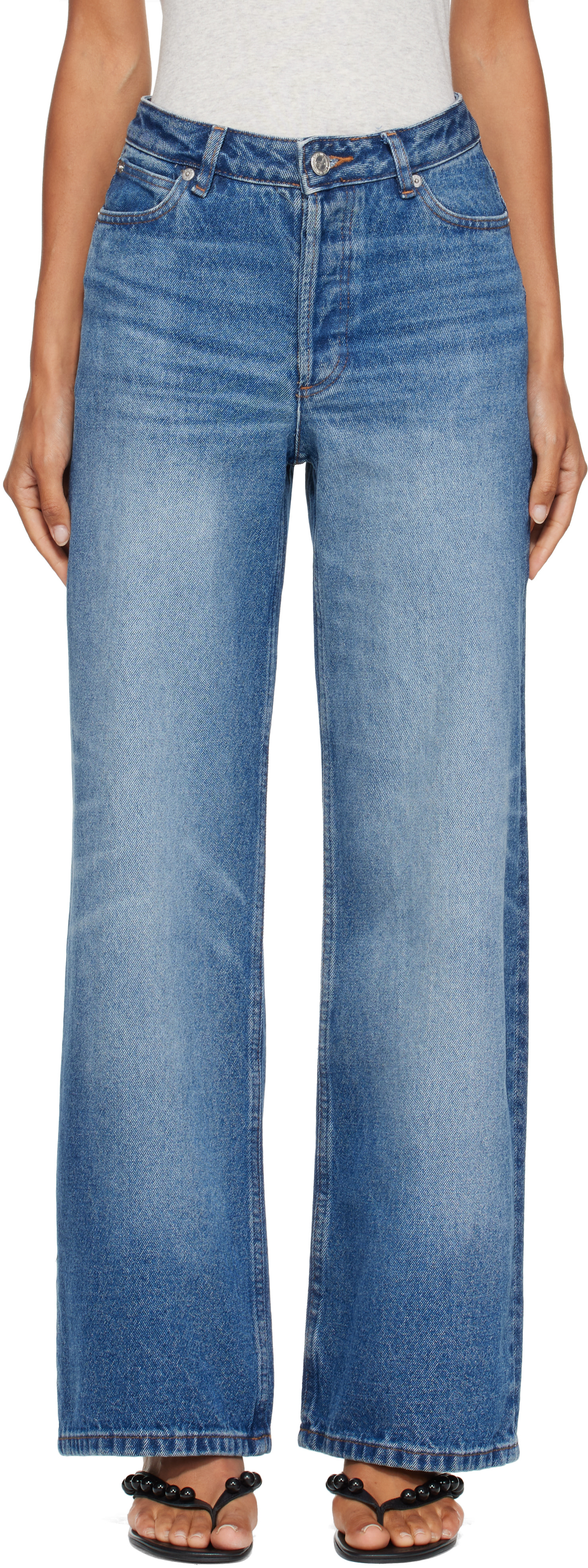 A.P.C.: Blue Elisabeth Jeans | SSENSE