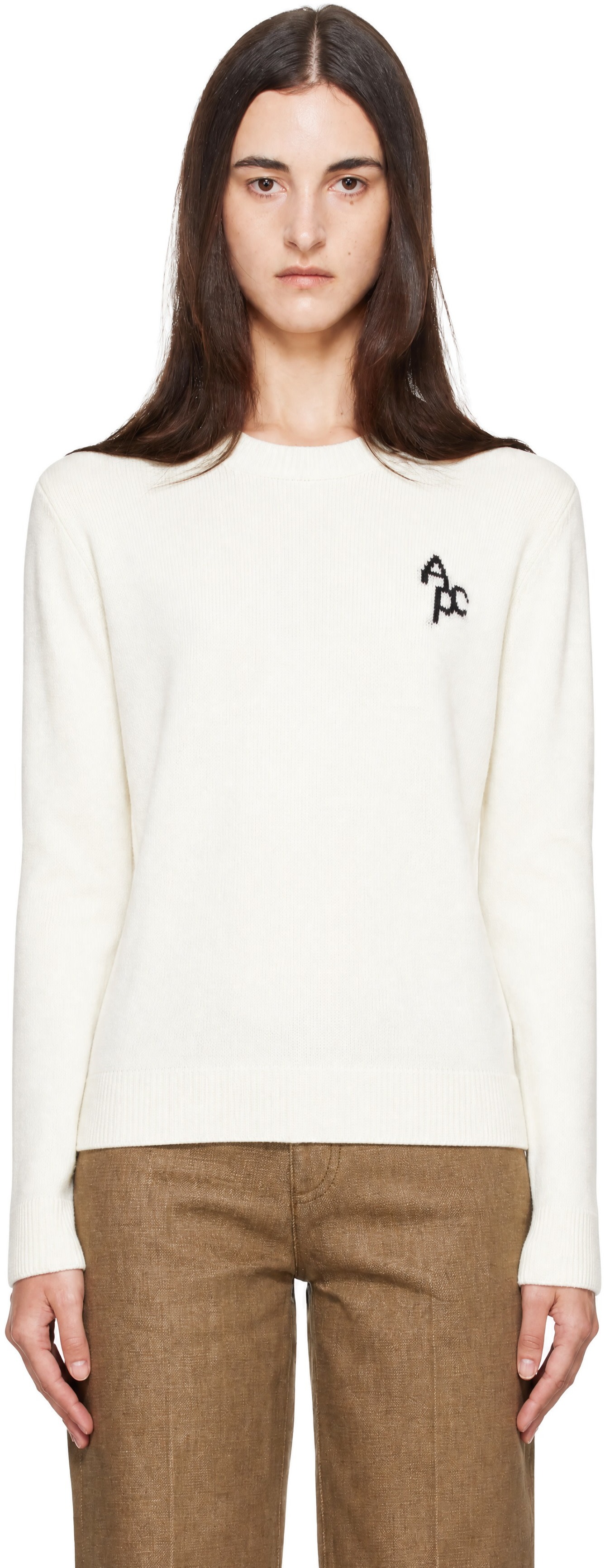 A.P.C. - Pull Sonia blanc cassé