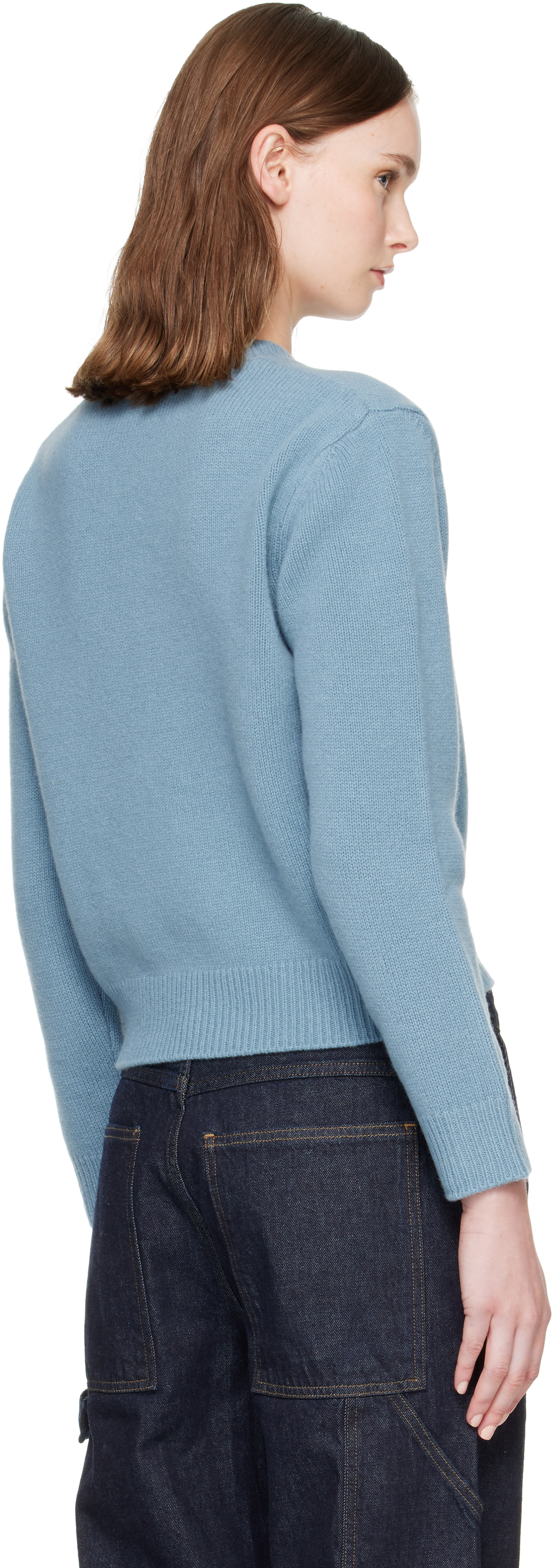 A.P.C. - Pull droit Anna bleu en laine