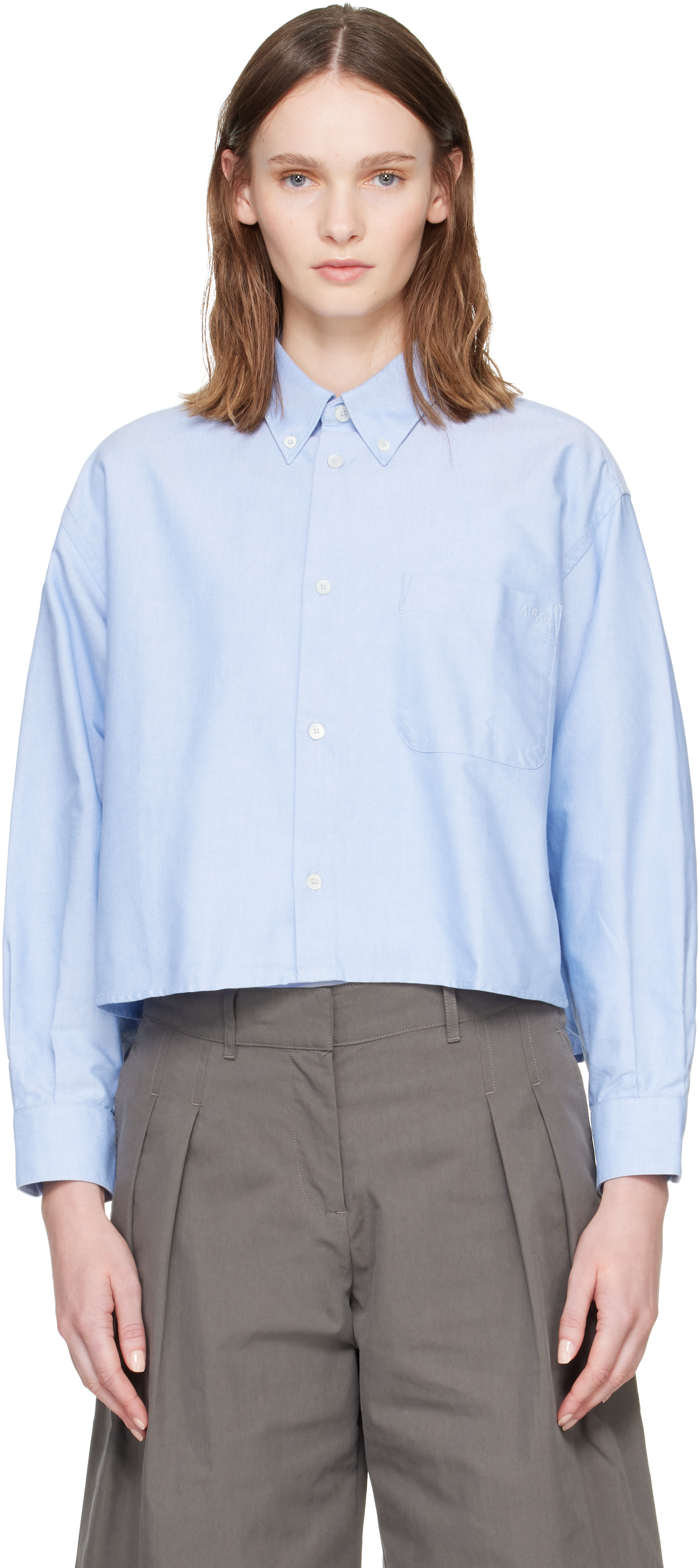 A.P.C. - Chemise Sophia bleue à logo