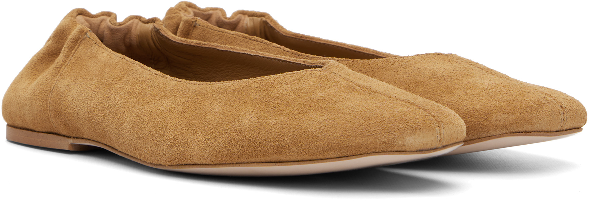 A.P.C. - Ballerines beiges en suède
