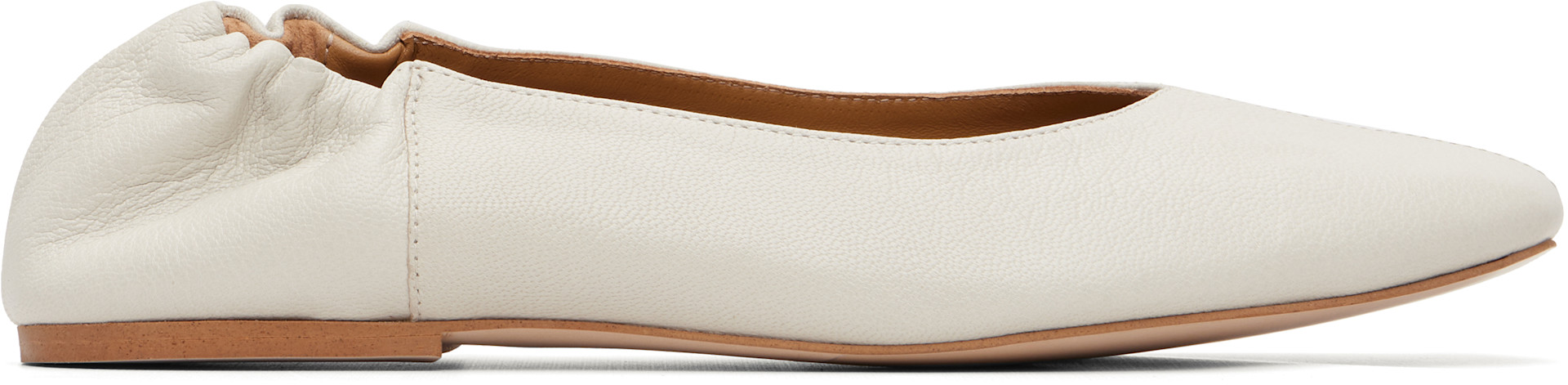 A.P.C. - Ballerines blanches en cuir