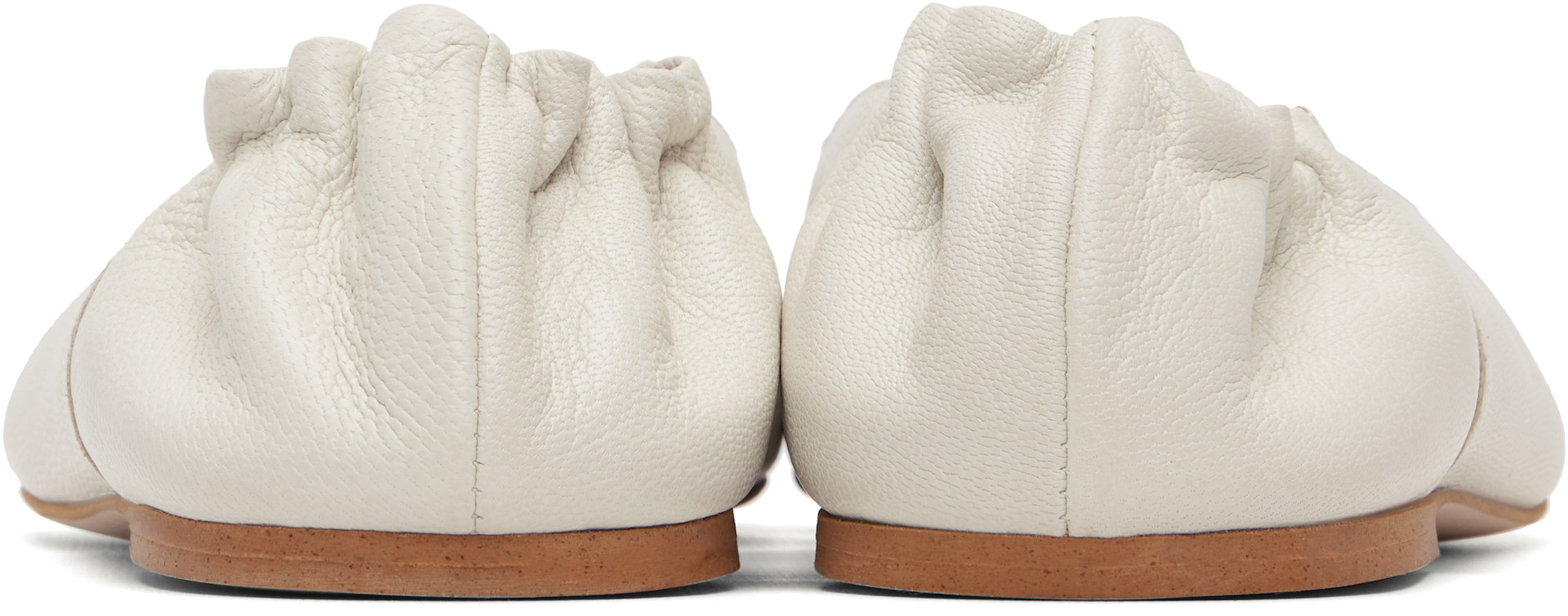 A.P.C. - Ballerines blanches en cuir