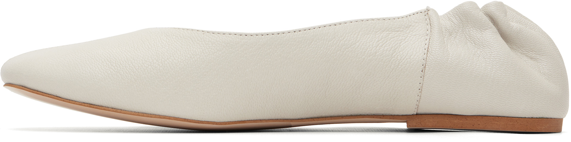 A.P.C. - Ballerines blanches en cuir