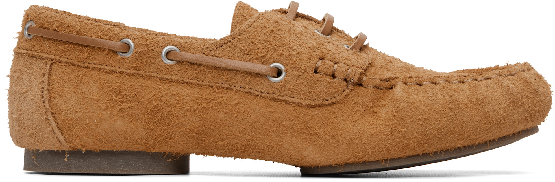 A.P.C. - Chaussures bateau Camille brun clair