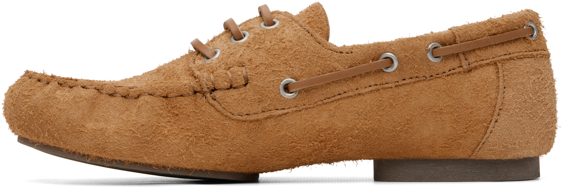 A.P.C. - Chaussures bateau Camille brun clair