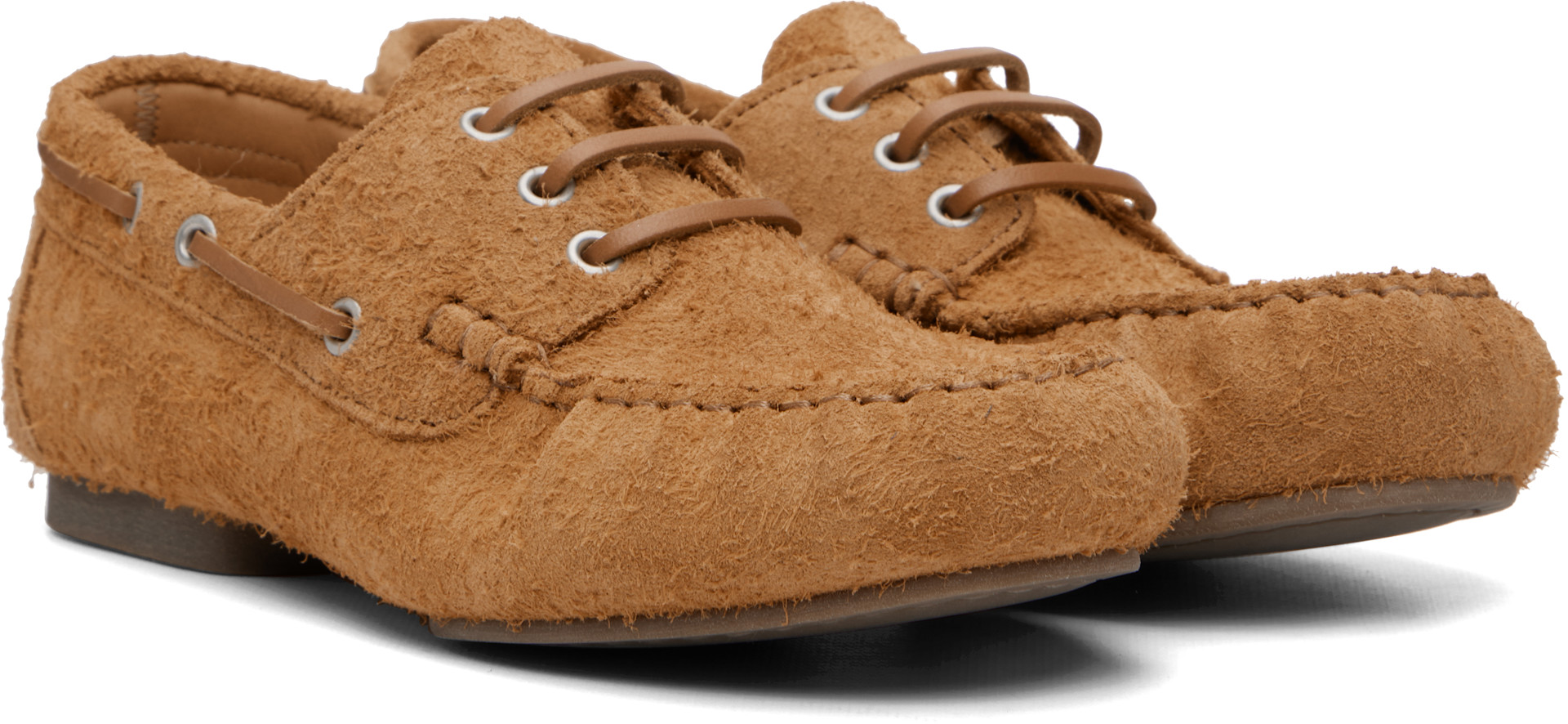 A.P.C. - Chaussures bateau Camille brun clair