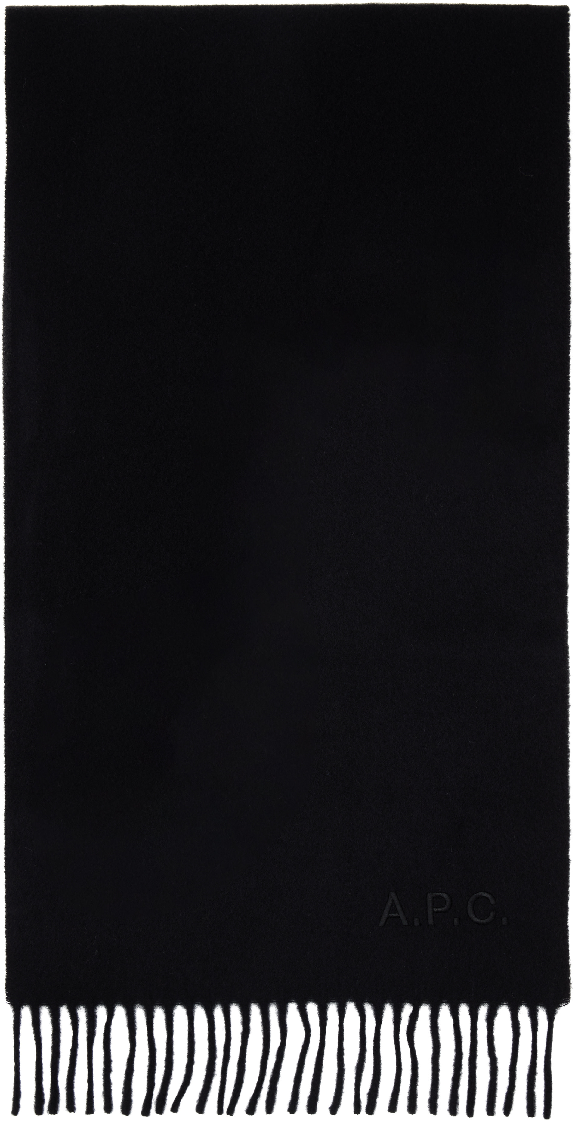 A.P.C. - Black Ambroise Brodée Scarf