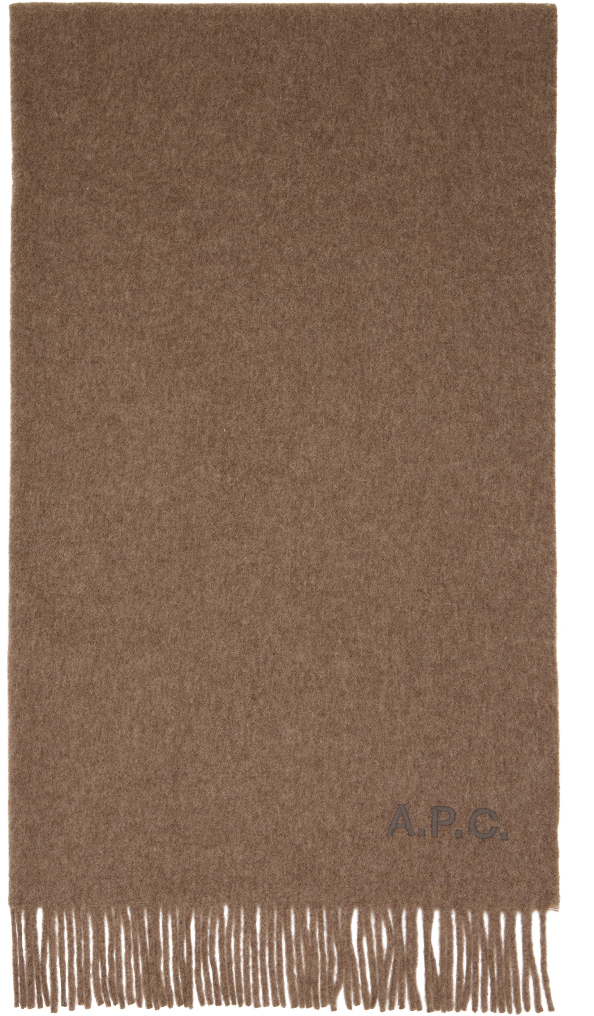 A.P.C. - Brown Alix Brodée Scarf