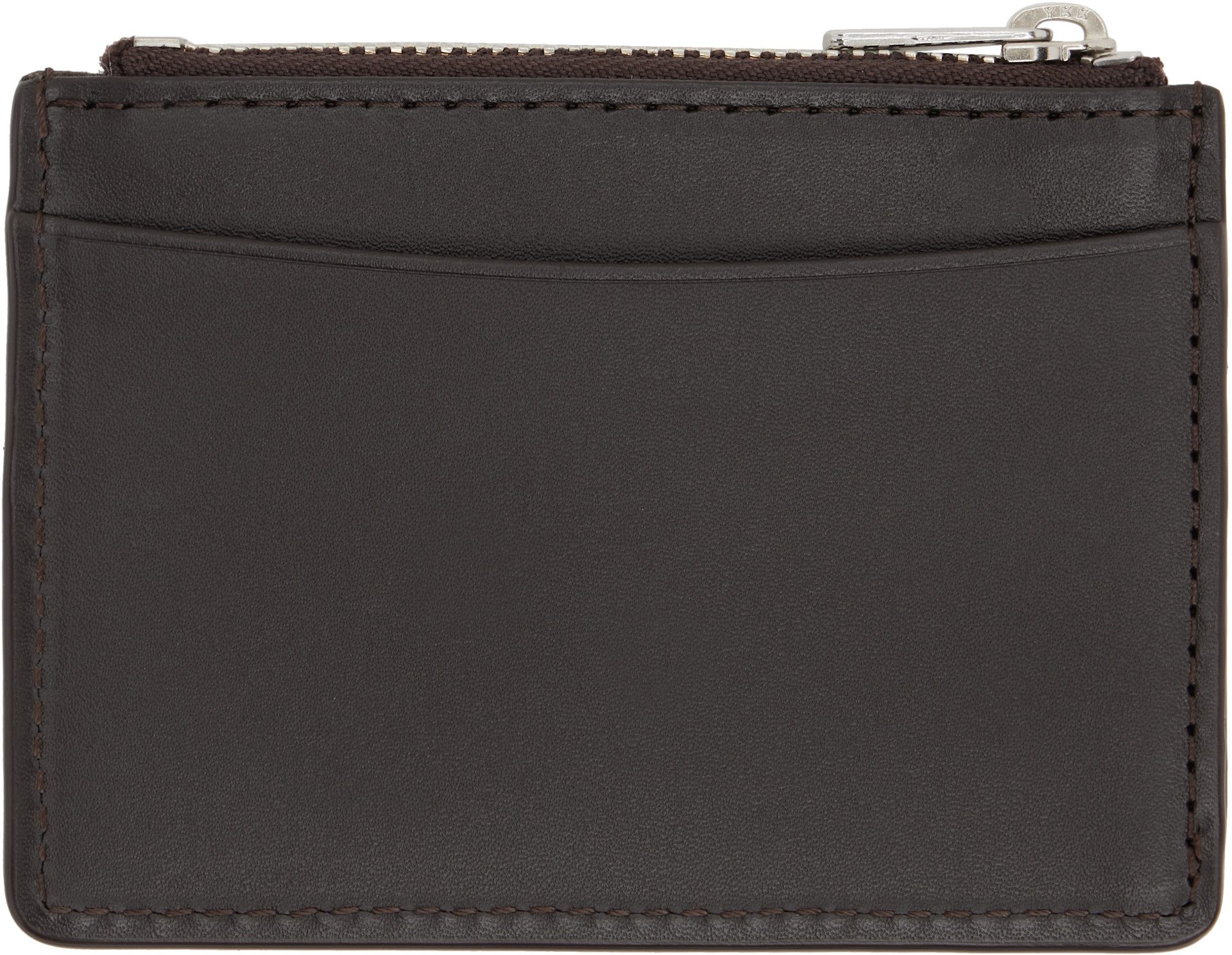 A.P.C. - Porte-carte brun à logo