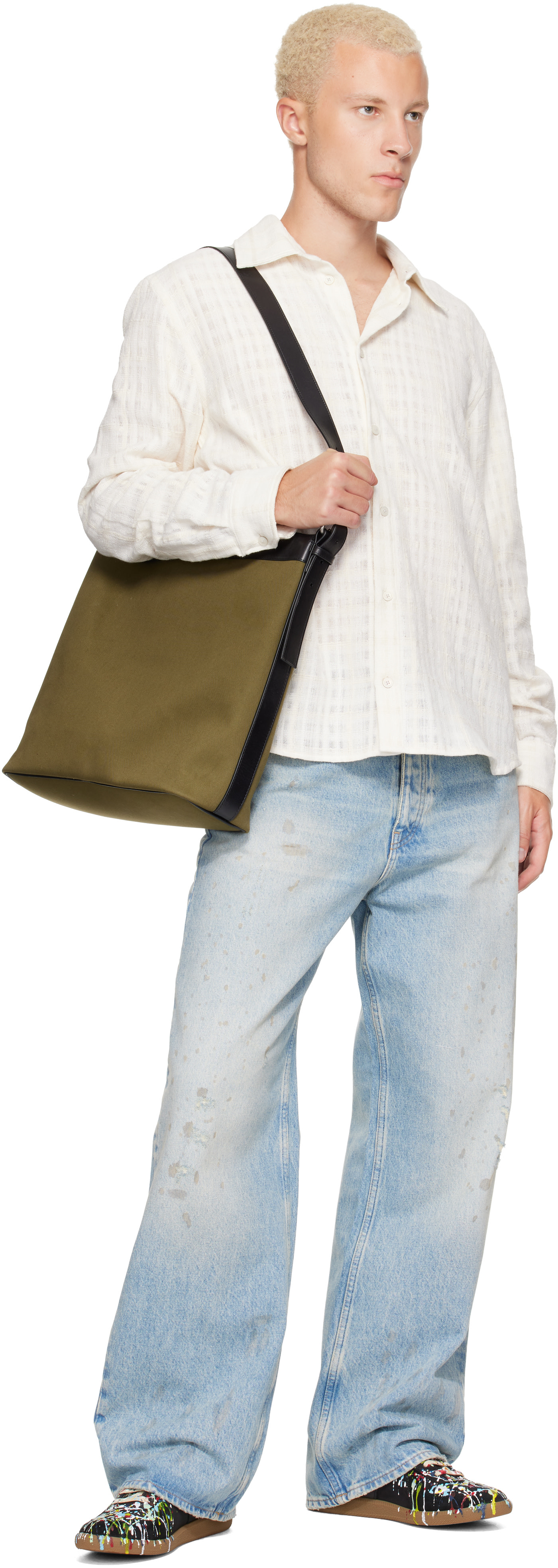 A.P.C. - Khaki Vera Maxi Biker Bag