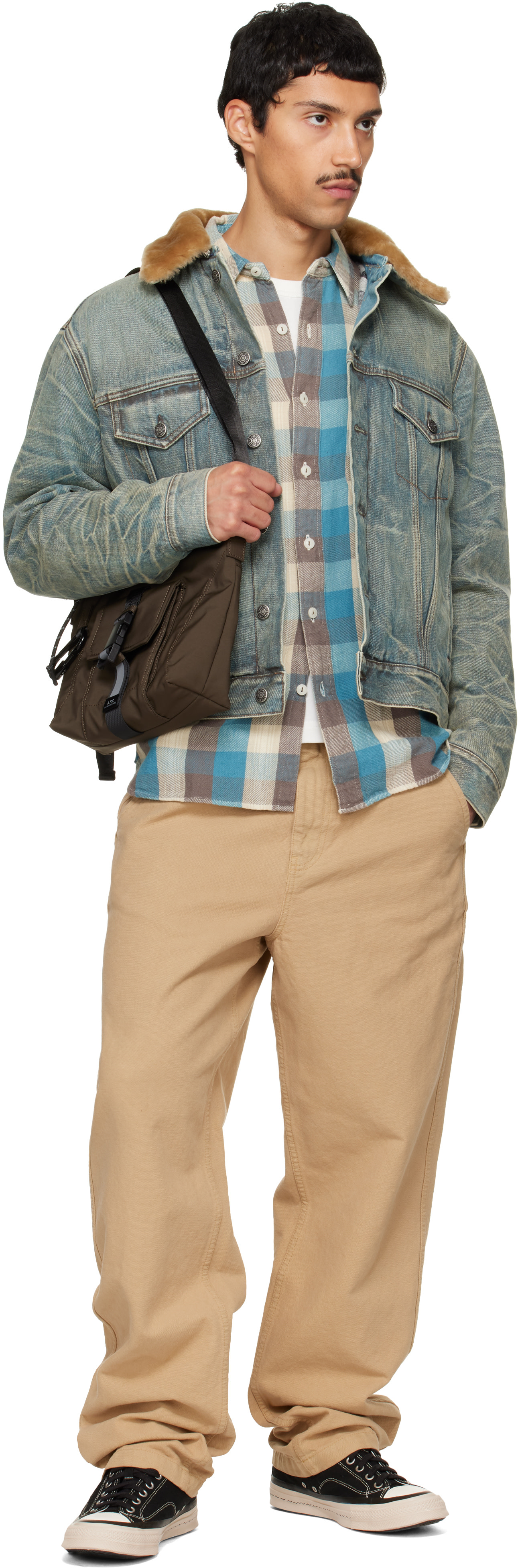 A.P.C. - Khaki Trek Satchel